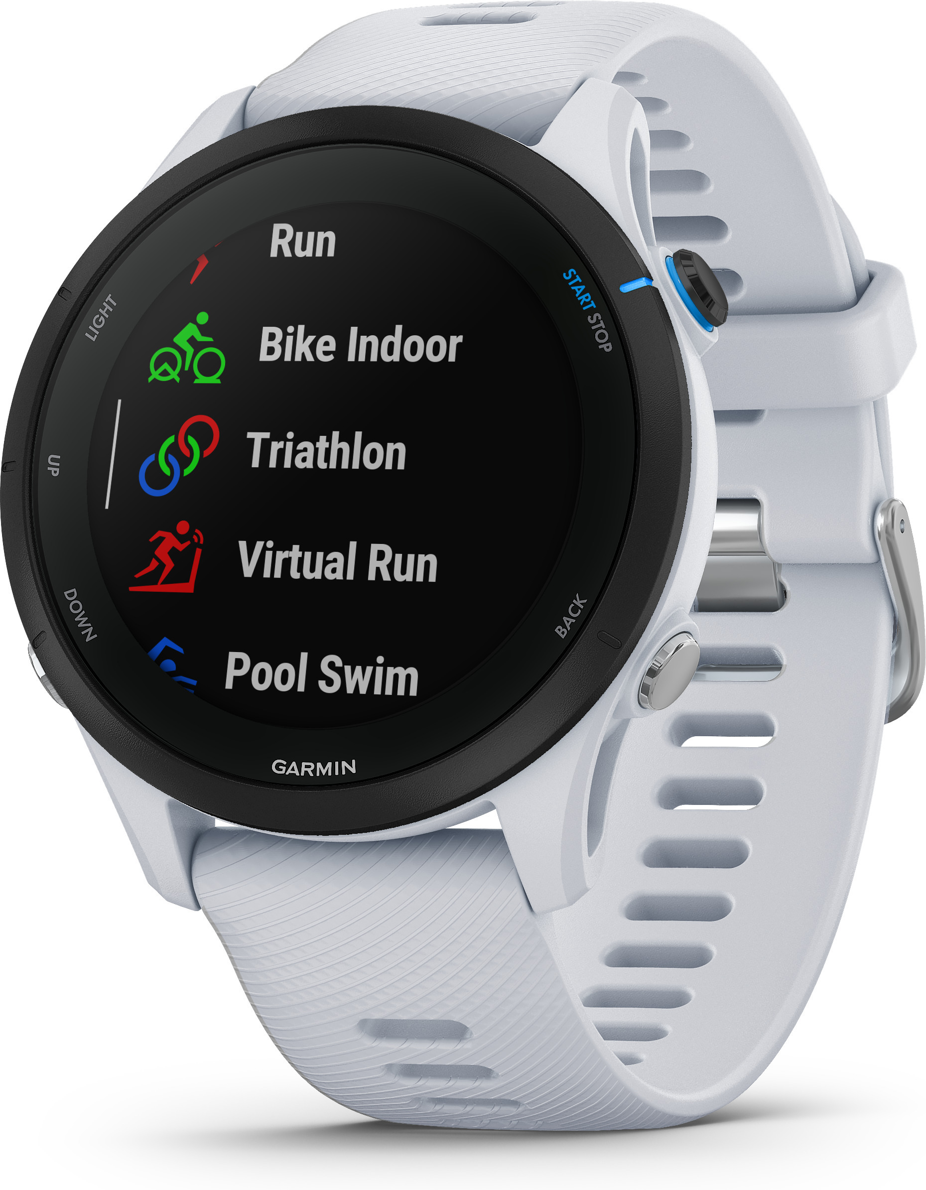 Garmin Forerunner 255 Music -urheilukello, vaaleanharmaa