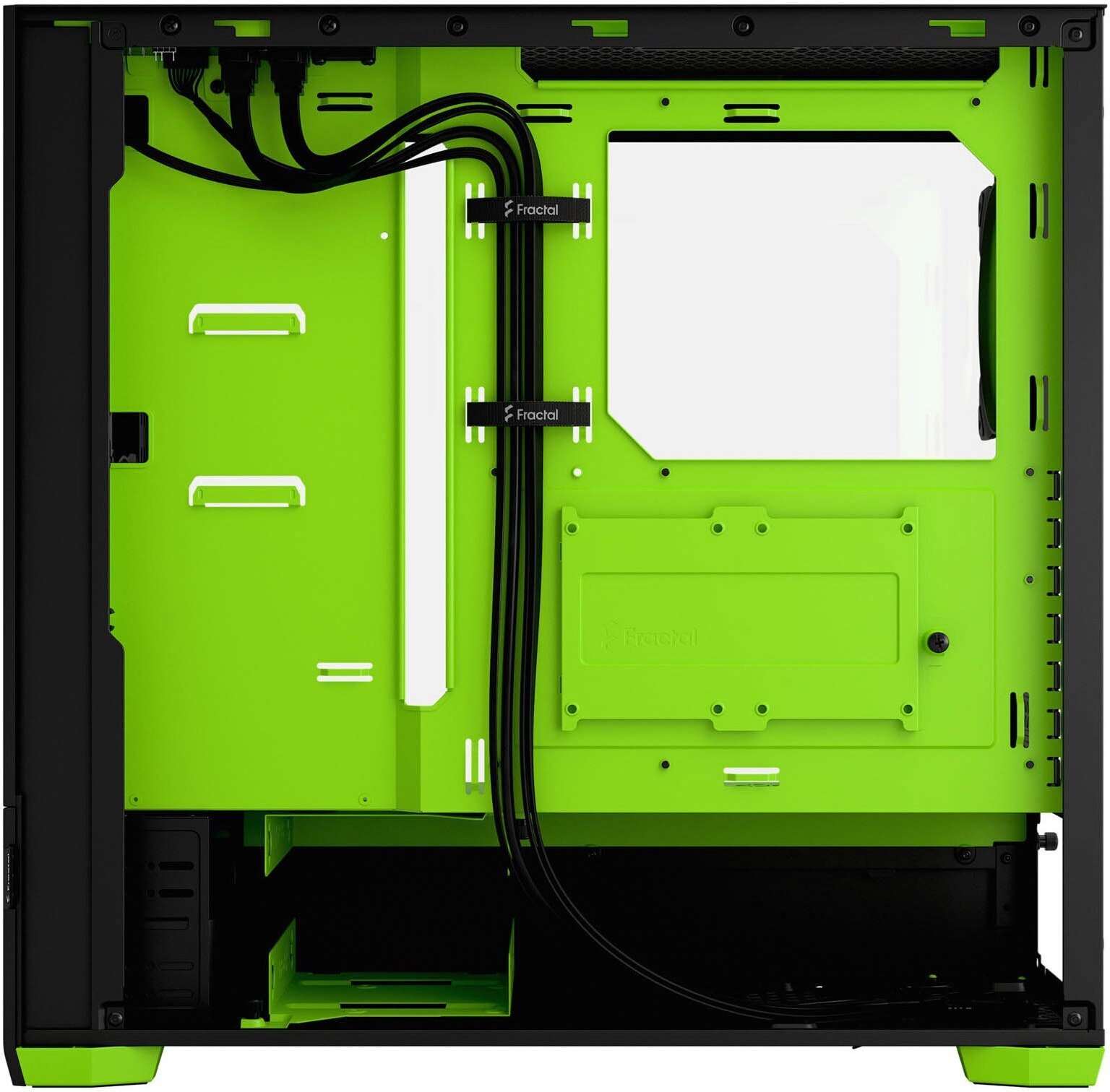 Fractal Design Pop Air RGB Green Core TG ATX-kotelo ikkunalla, musta/vihreä