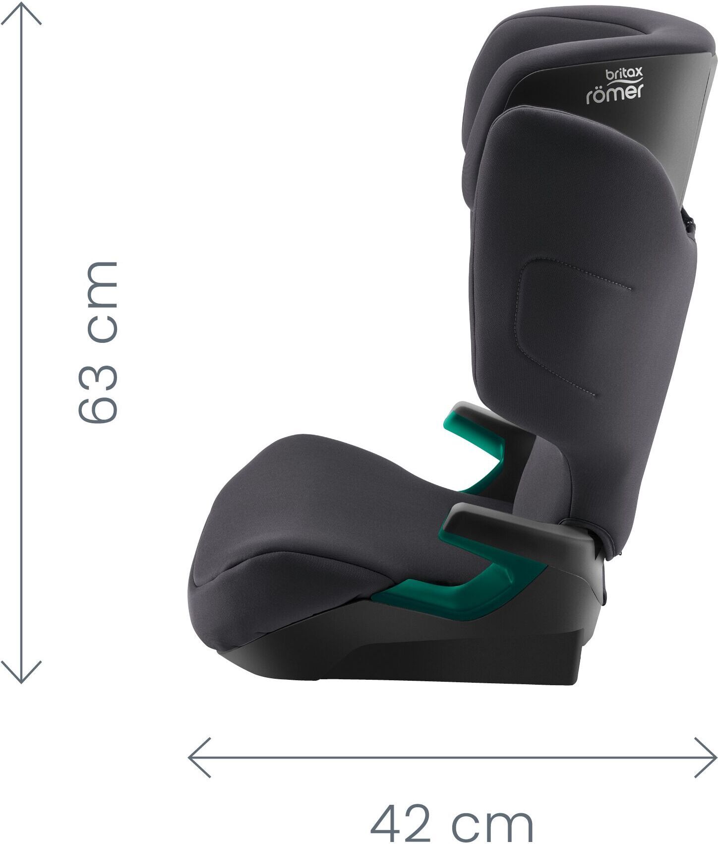BRITAX RÖMER ADVENTURE PLUS 2 -turvavyöistuin, 100 - 150 cm, Midnight Grey