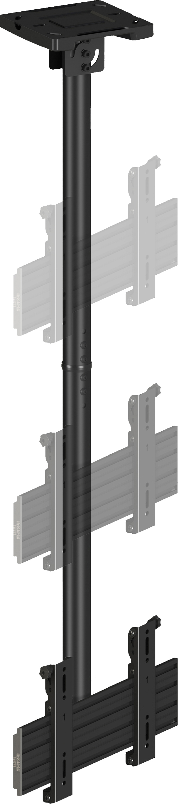 Multibrackets M Ceiling Mount Pro 1U VESA 200 -kattokiinnike 24-42" näytöille