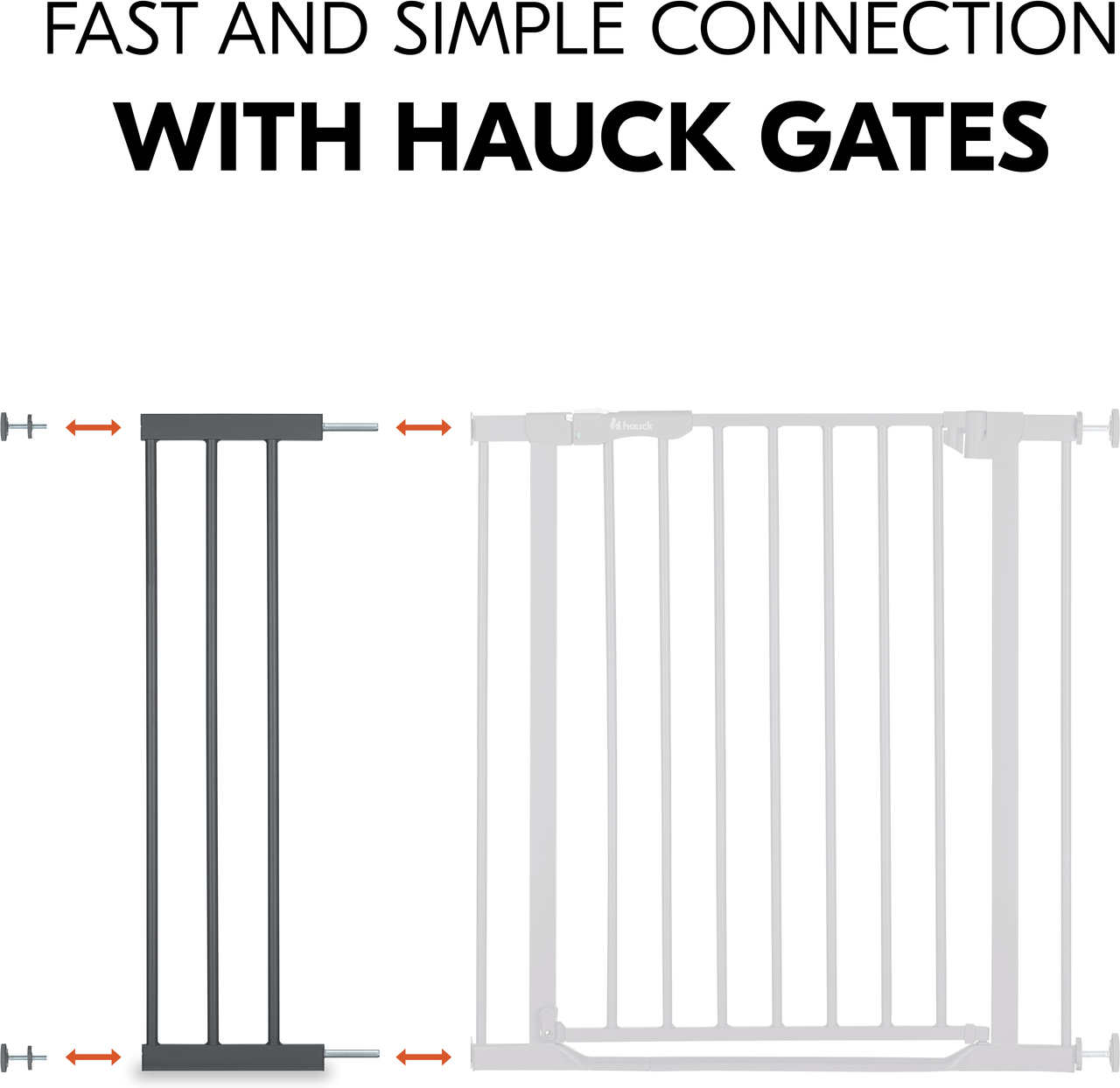 Hauck Safety Gate Extension 21 cm -turvaportin jatkopala, tummanharmaa
