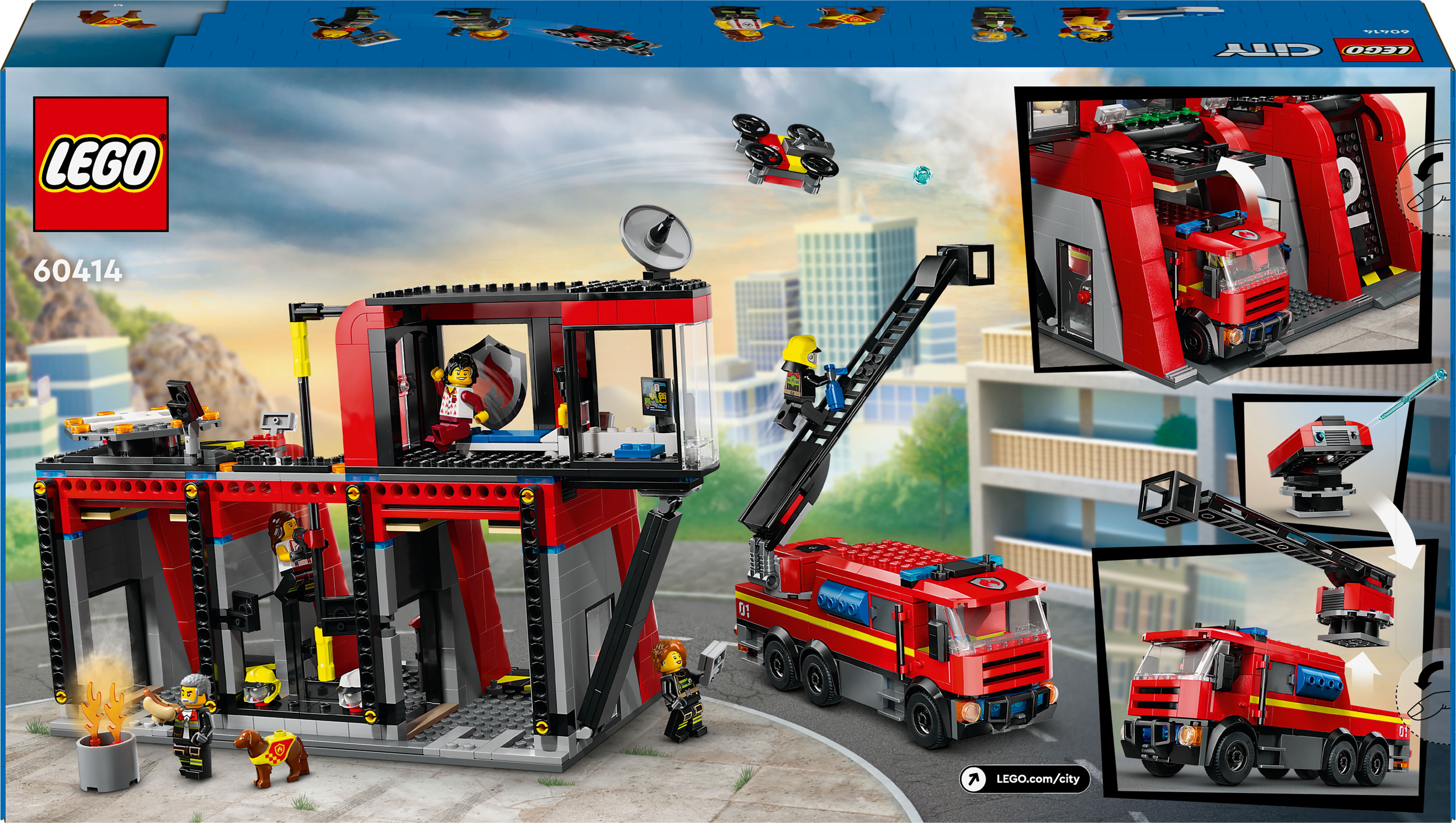 LEGO City Fire 60414 - Paloasema ja paloauto