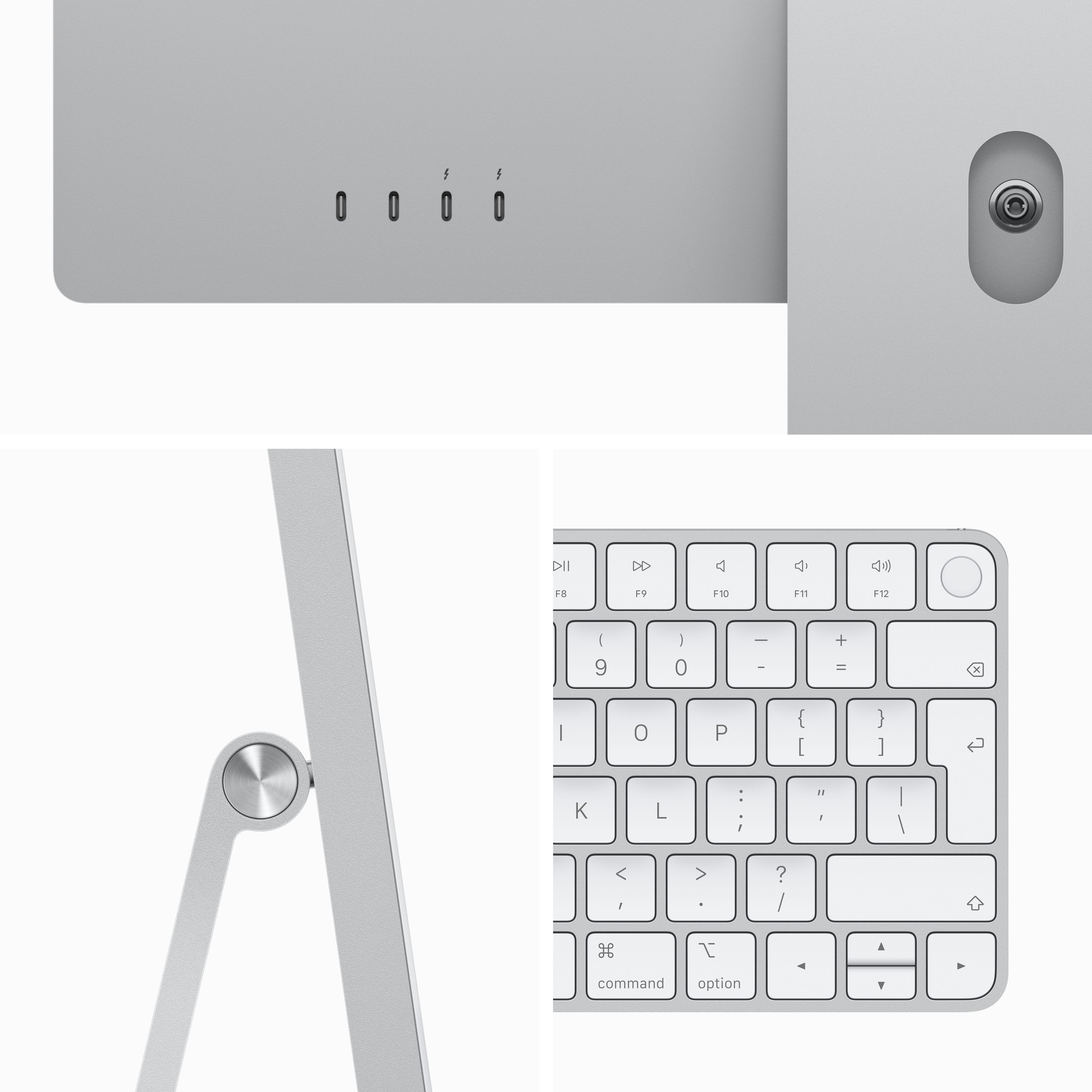 Apple iMac 24" M3 8 Gt, 512 Gt -tietokone, hopea (MQRK3)