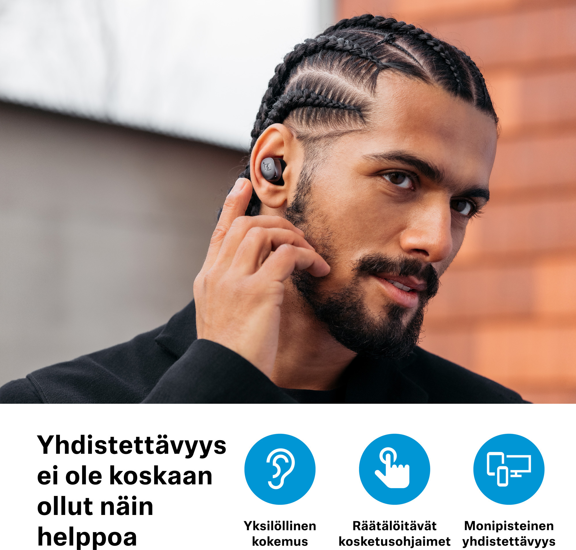 Sennheiser Momentum True Wireless 4 vastamelunappikuulokkeet, Black Copper