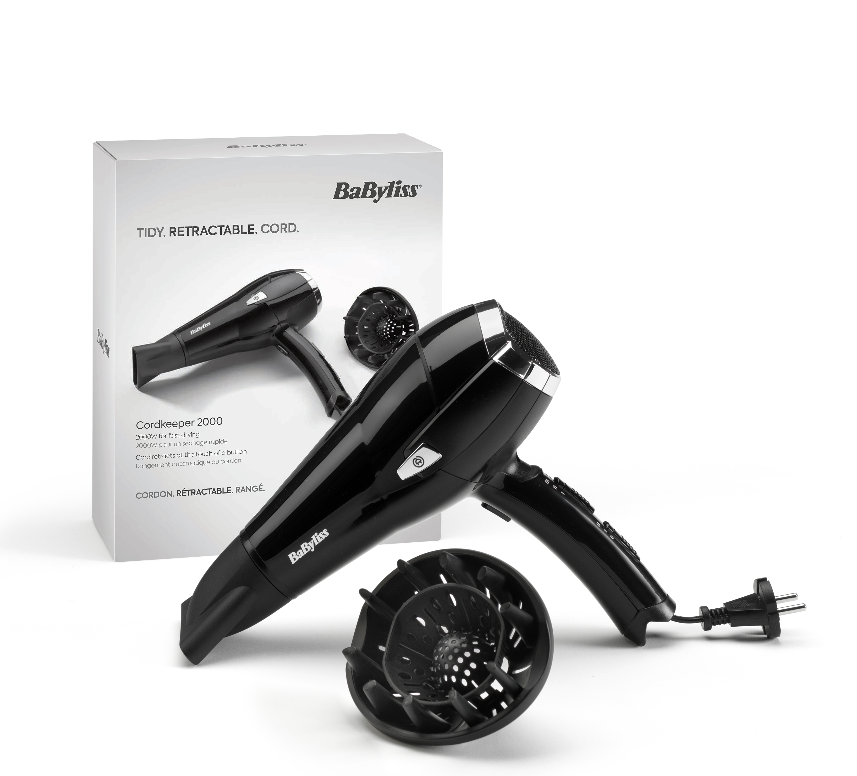 Babyliss D374DE Cordkeeper 2000 hiustenkuivaaja