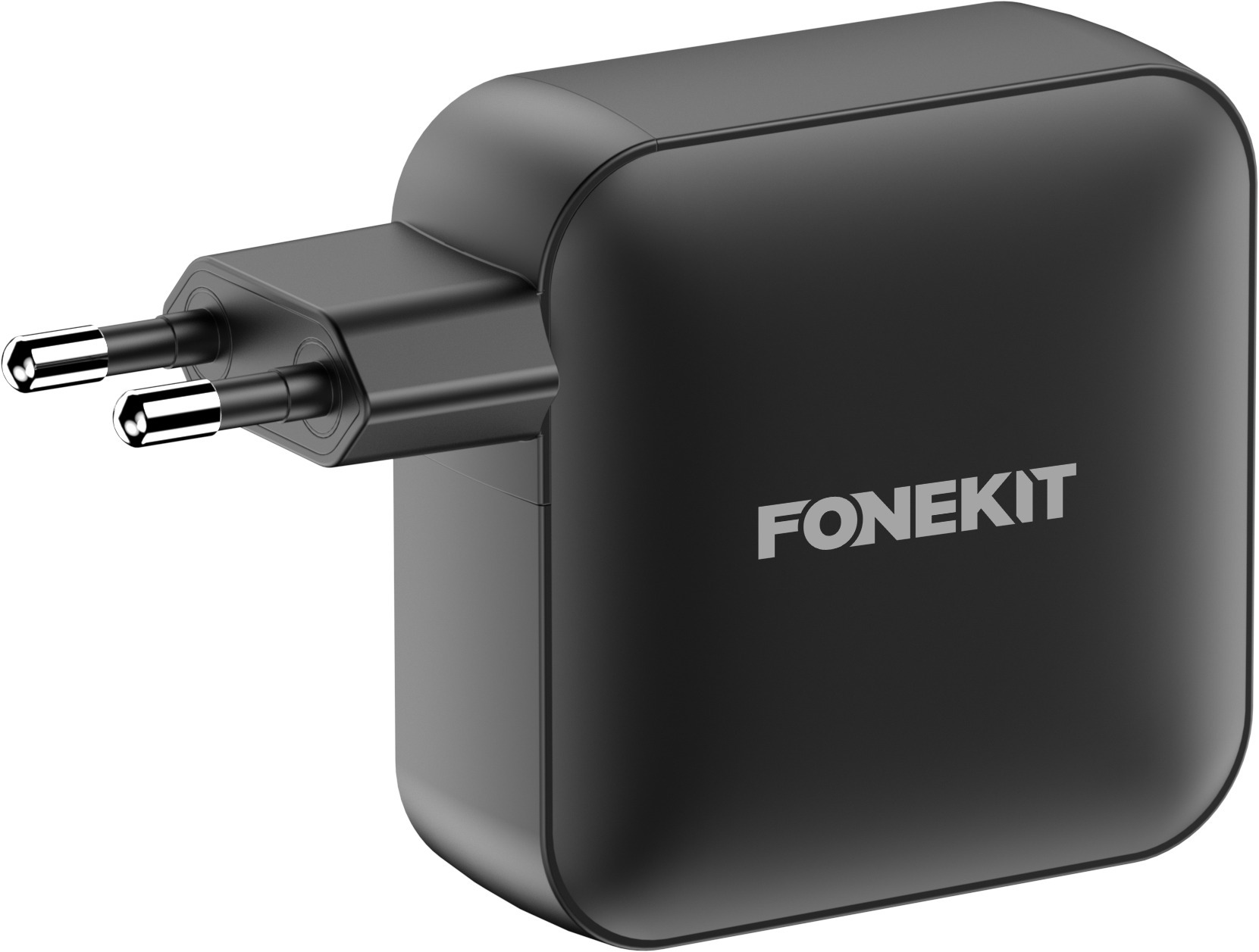 FoneKit GaN PD 165W -verkkovirtalaturi, USB-A + 3 x USB-C, musta