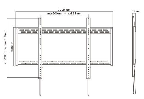 Mozi XL Heavy-duty 60-100" television seinäteline