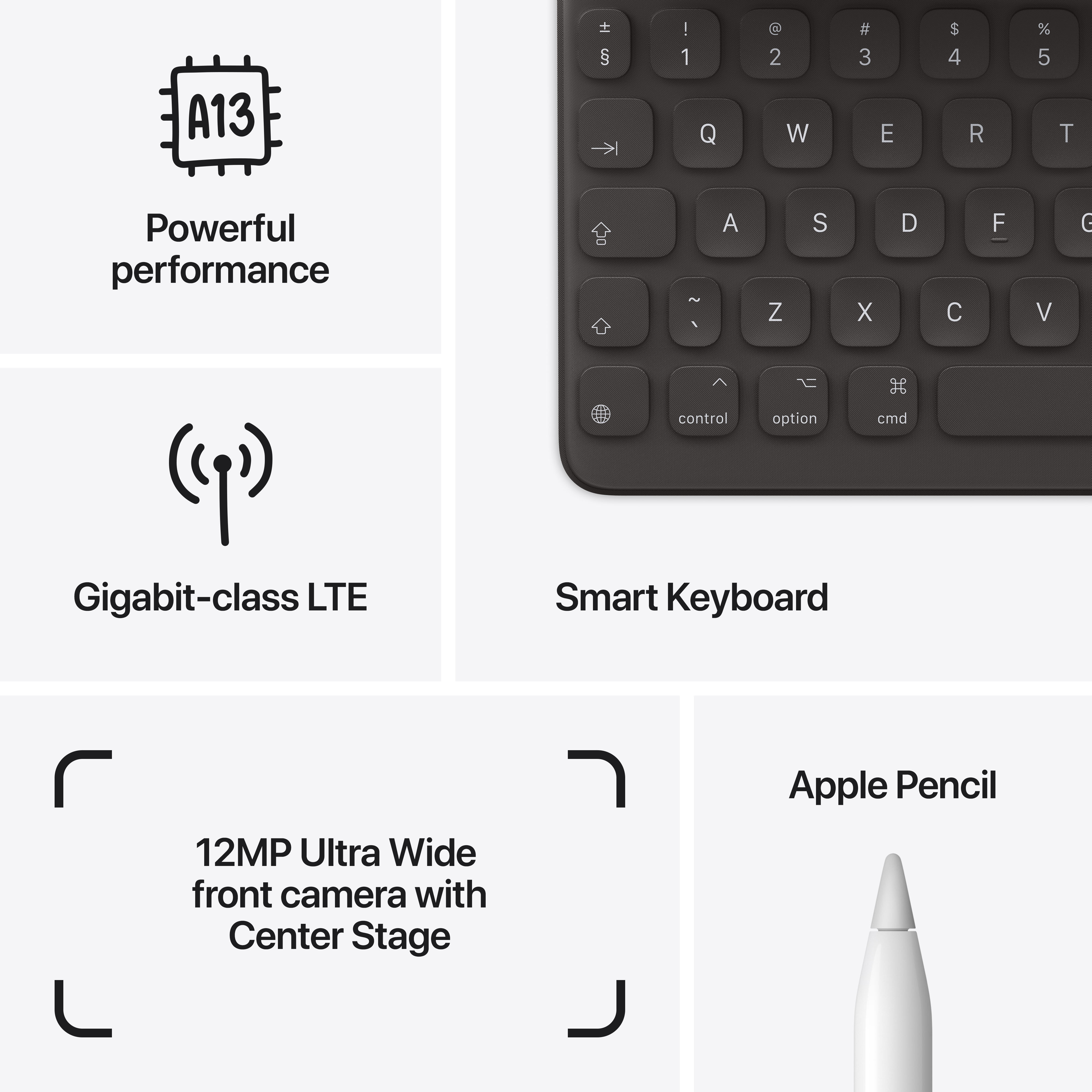 Apple iPad 64 Gt WiFi + Cellular 2021 -tabletti, tähtiharmaa (MK473)