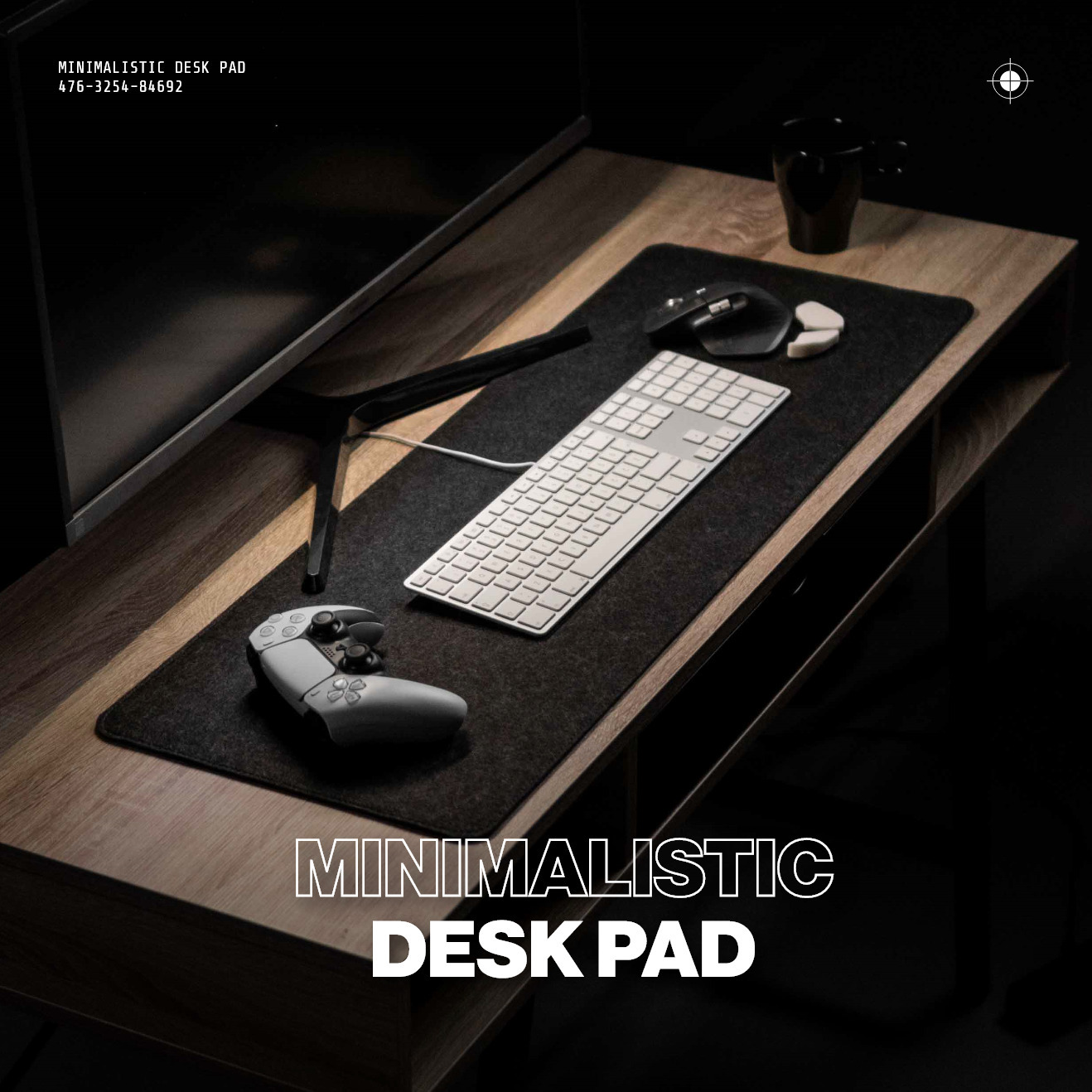 Deltahub Minimalistic Desk Pad -hiirimatto, 30 x 90 cm, tummanharmaa