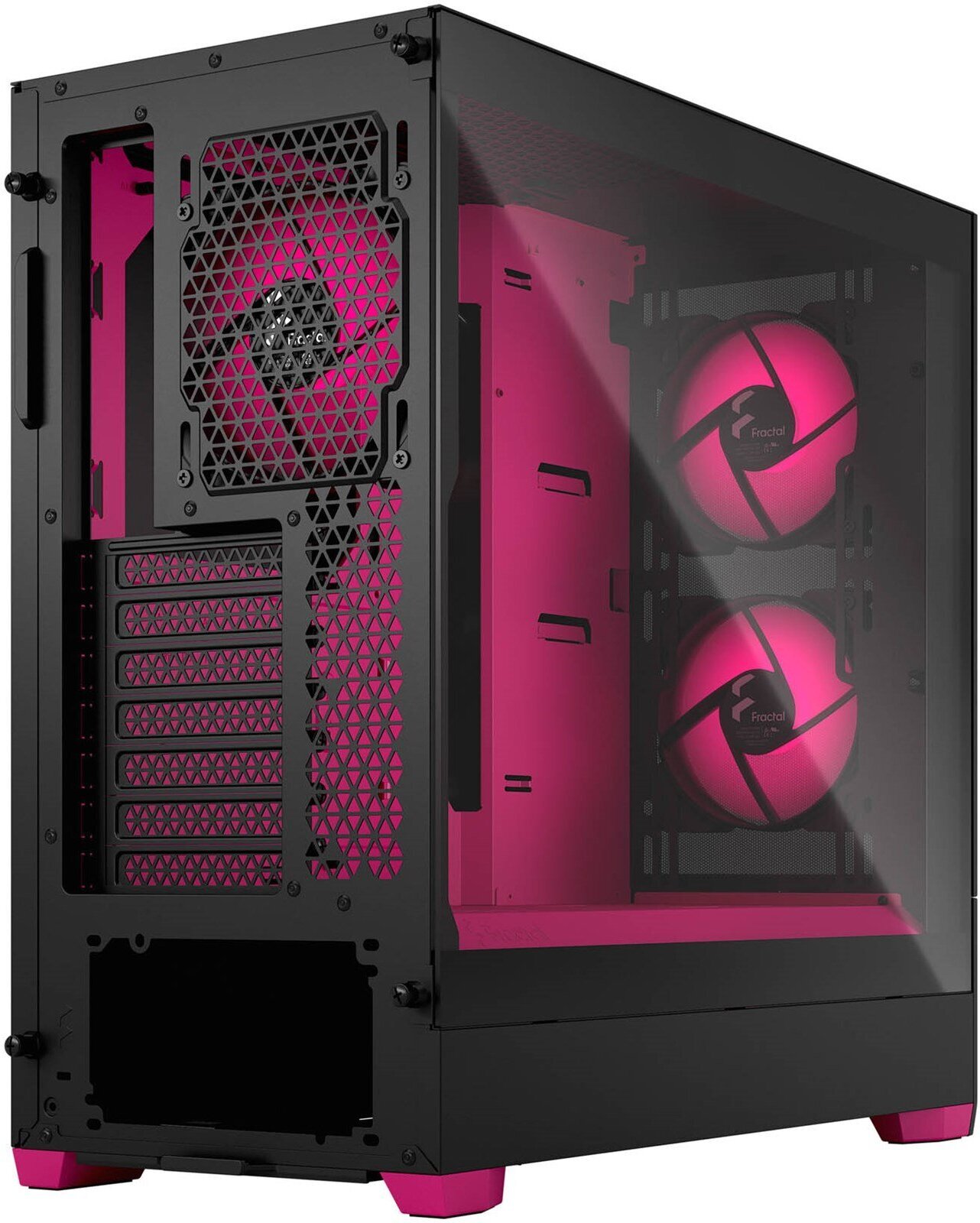 Fractal Design Pop Air RGB Magenta Core TG ATX-kotelo ikkunalla, musta/magenta
