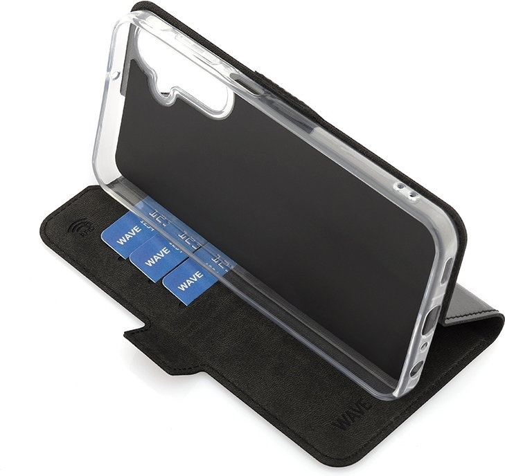 Wave BookCase, Samsung Galaxy A25 5G, musta