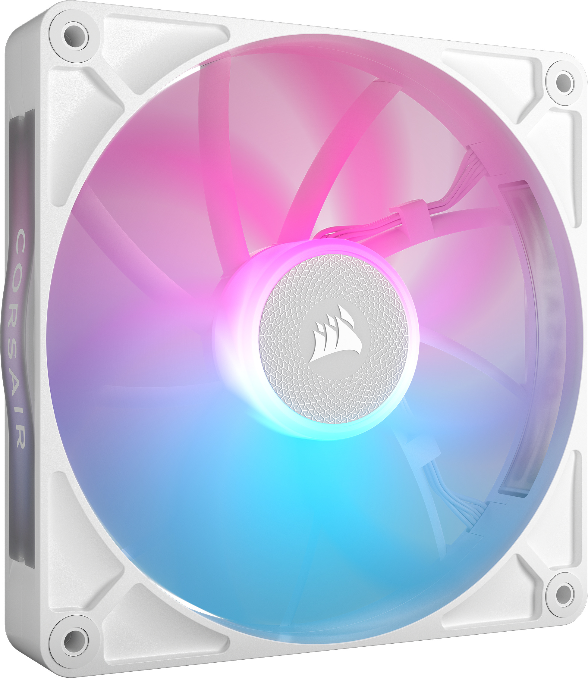 Corsair iCUE LINK RX140 RGB PWM Starter Kit -tuuletin, valkoinen, 140 mm, 2 kpl