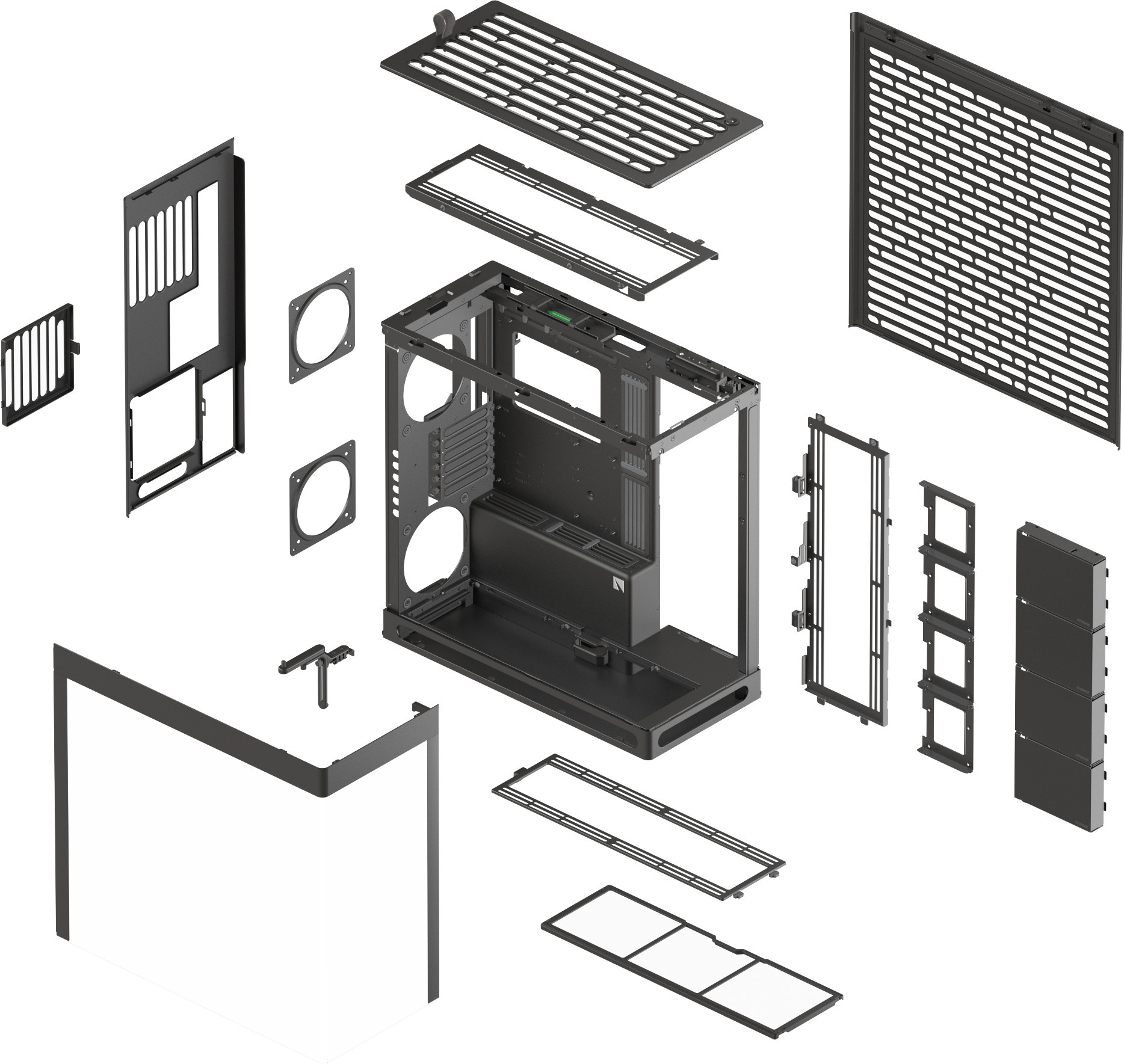 HAVN HS 420 E-ATX-kotelo, musta