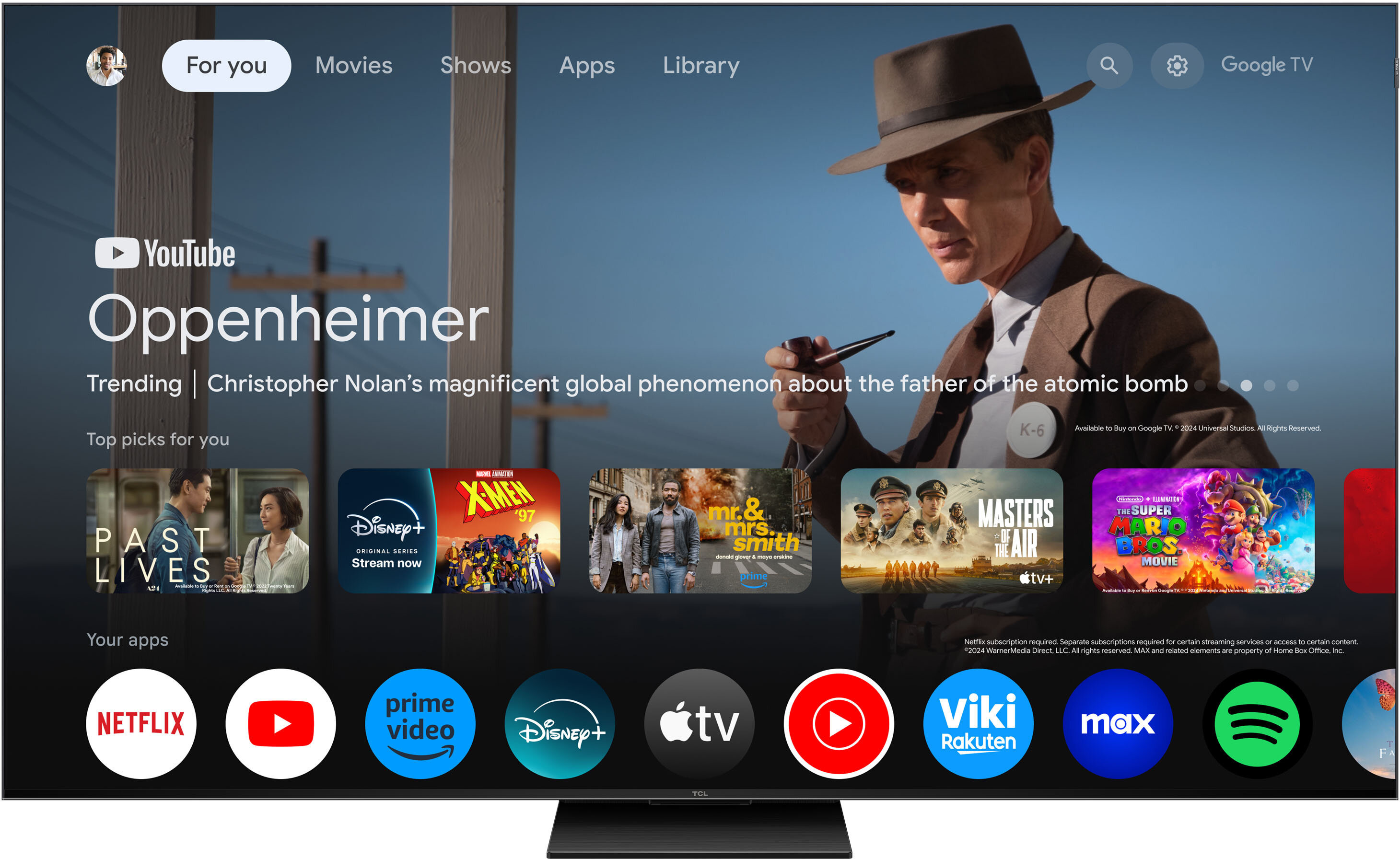 TCL C765 75" 4K QD Mini-LED Google TV