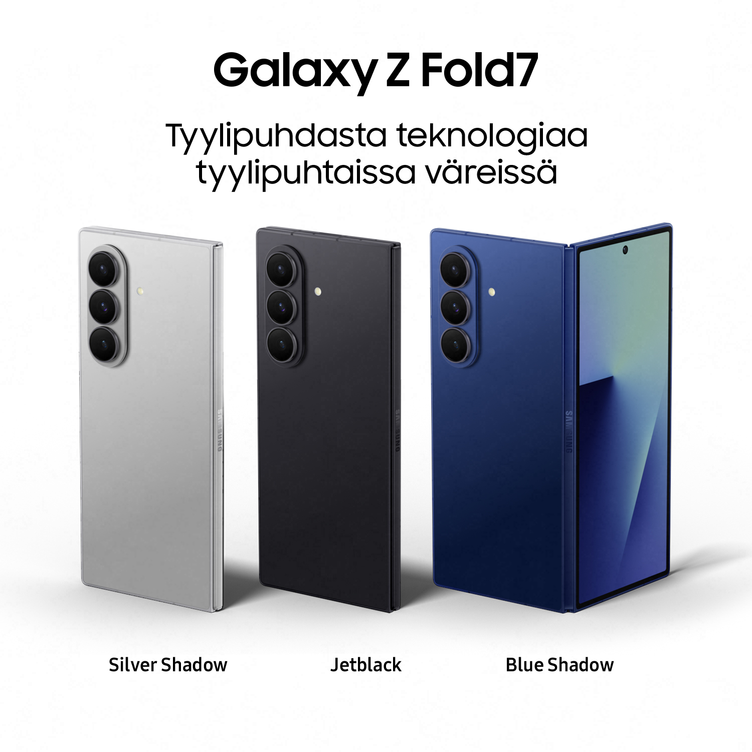 Samsung Z Fold7 Silicone Case suojakotelo, sininen