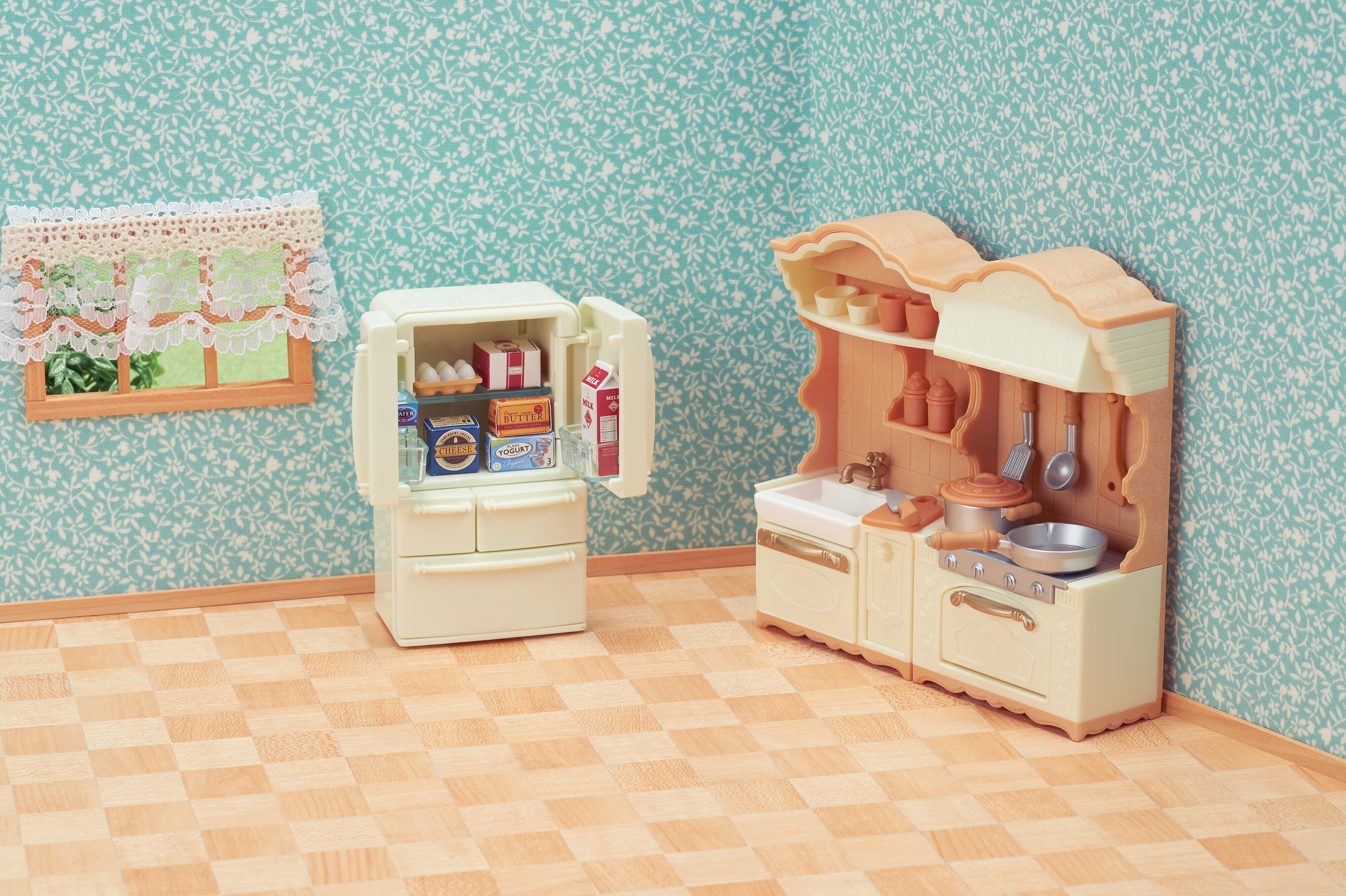 Sylvanian Families - Maalaistalon keittiö jääkaapilla