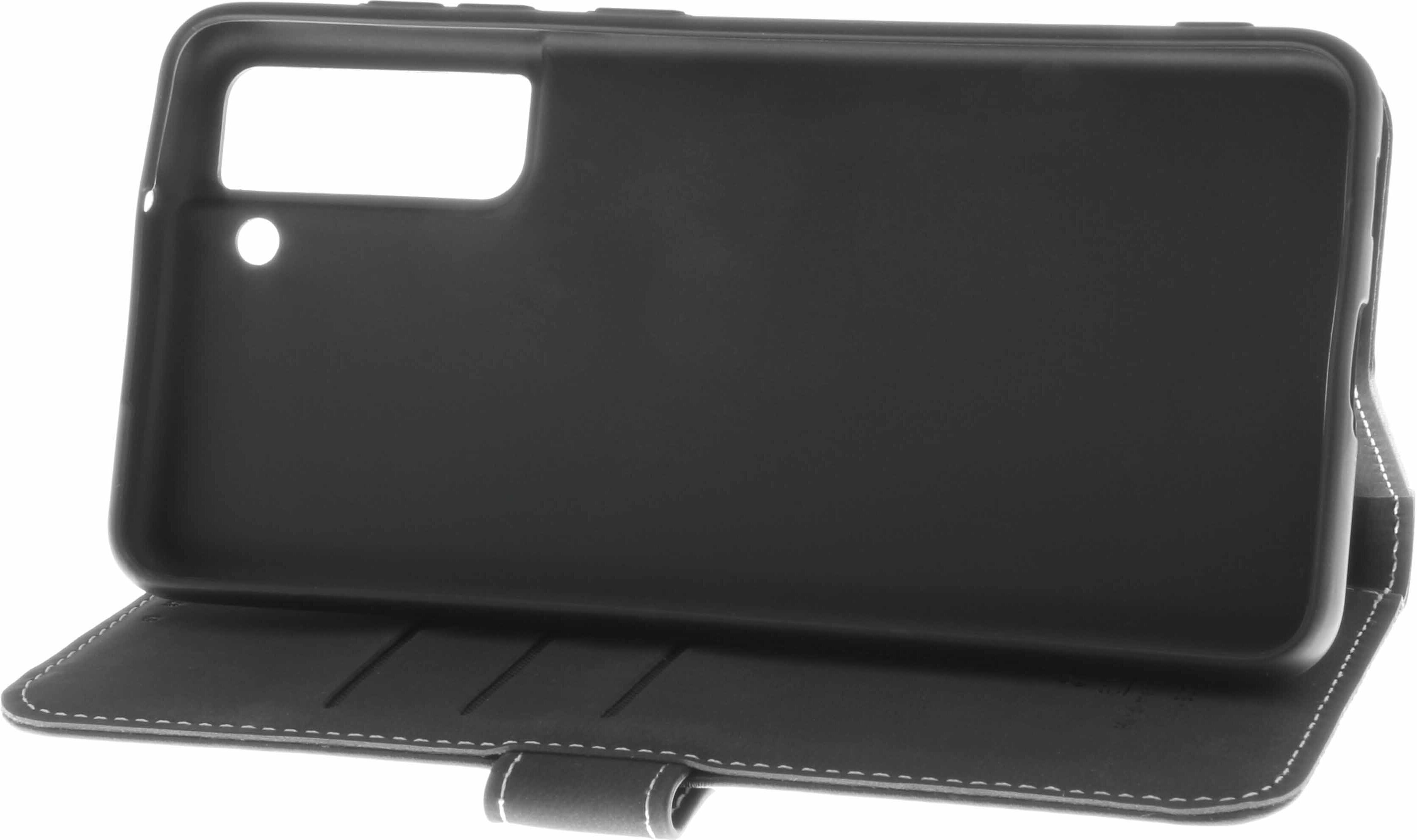 Insmat Exclusive Flip Case -lompakkokotelo, Samsung Galaxy S21 FE 5G, musta
