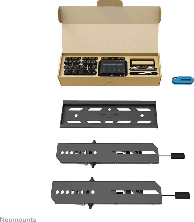 Neomounts by Newstar Select WL35S-850BL12 kallistuva seinäteline 24"-55" näytöille, joiden enimmäispaino on 50 kg