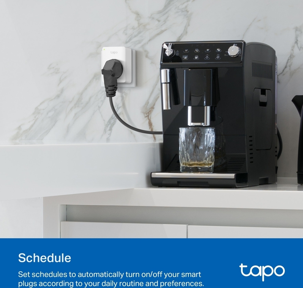 TP-LINK Tapo P110M -etäohjattava pistorasia virrankulutuksen mittauksella, Matter