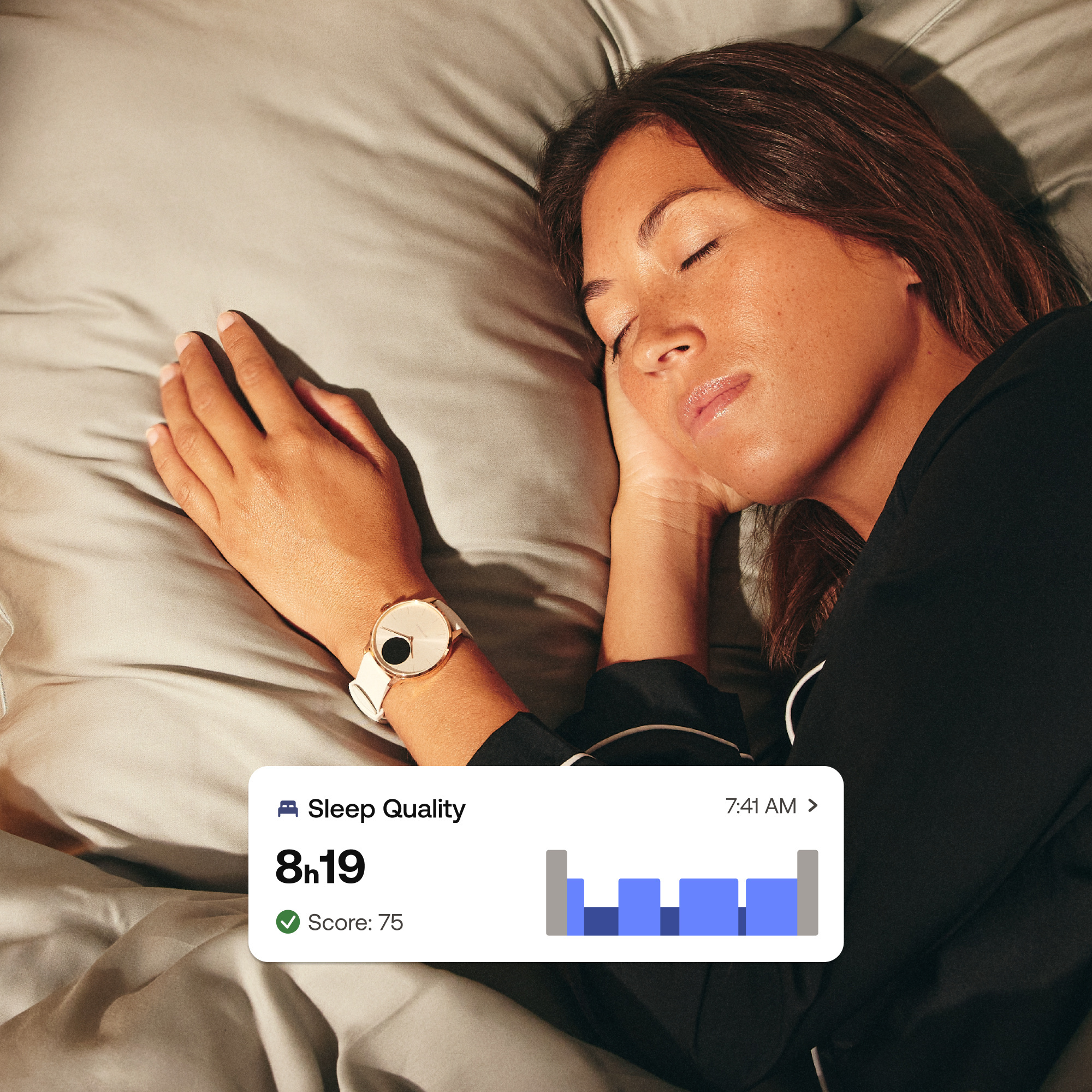 Withings Scanwatch Light -älykello, 37 mm, valkoinen / ruusukulta
