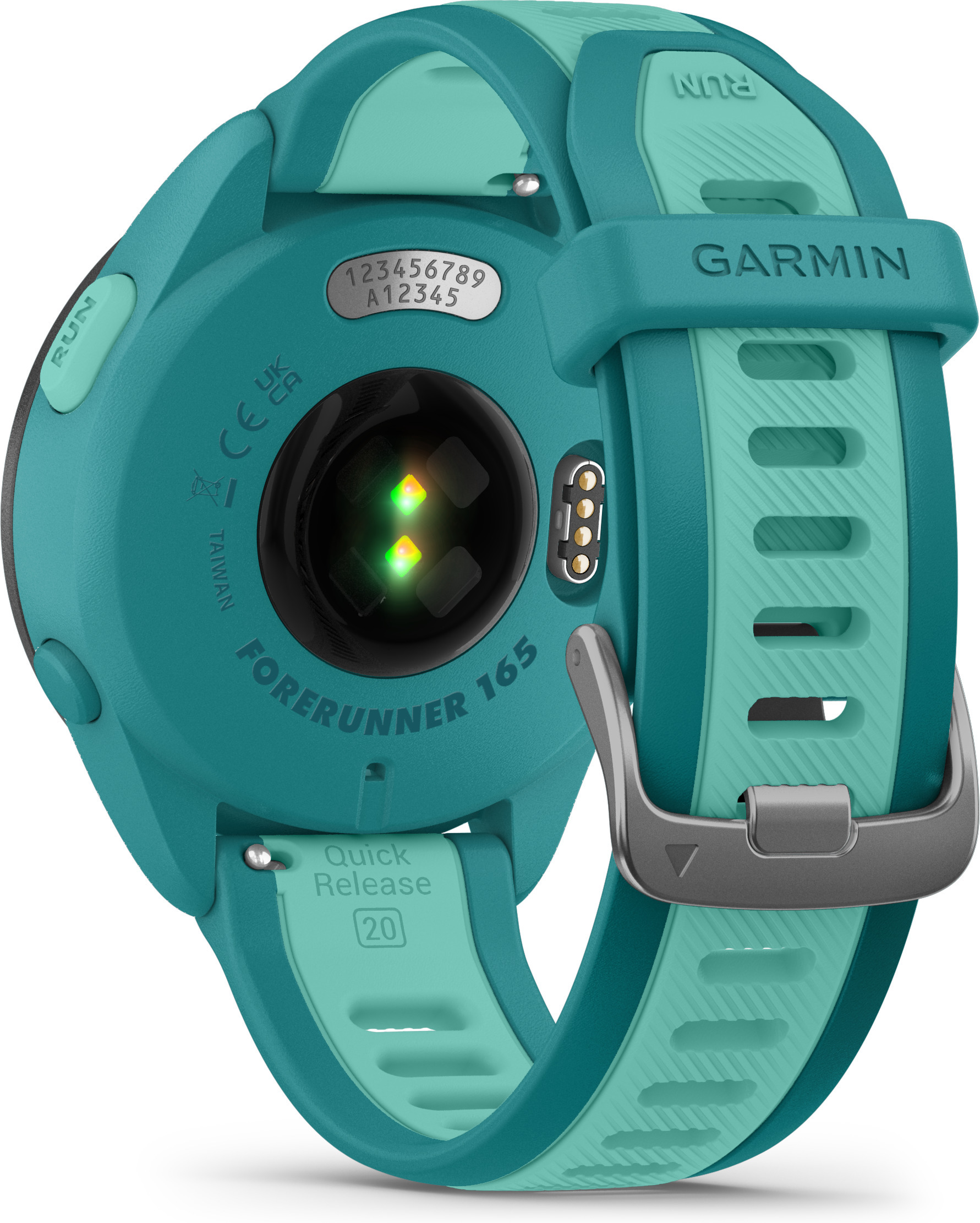 Garmin Forerunner 165 Music -juoksukello, turkoosi