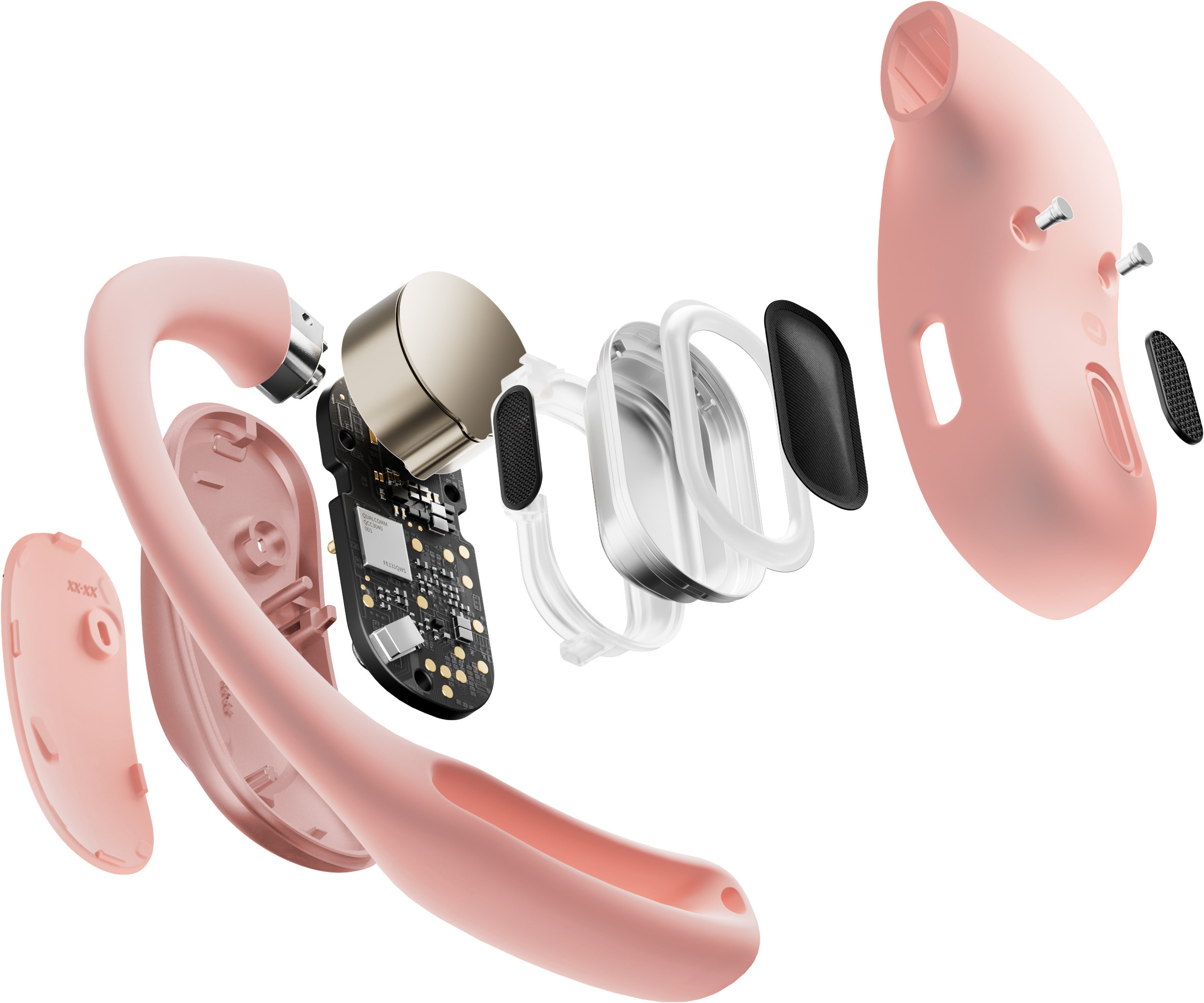 Shokz OpenFit Air langattomat kuulokkeet, valkoinen