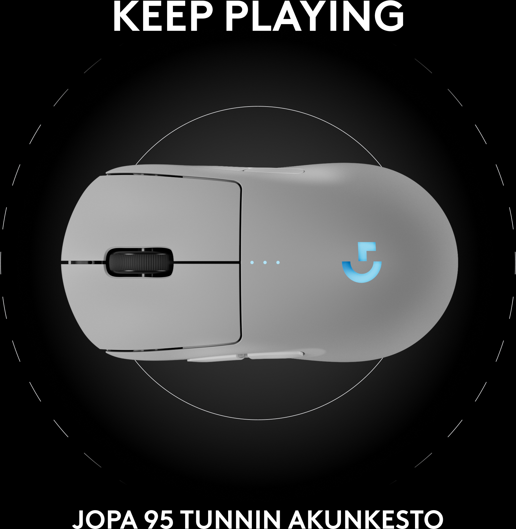 Logitech G915 X LIGHTSPEED TKL -matalaprofiilinen pelinäppäimistö, Tactile-kytkimet, valkoinen