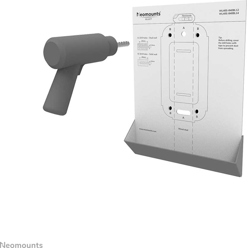 Neomounts by Newstar Select WL40S-840BL14 kääntyvä seinäteline 32"-65" näytöille