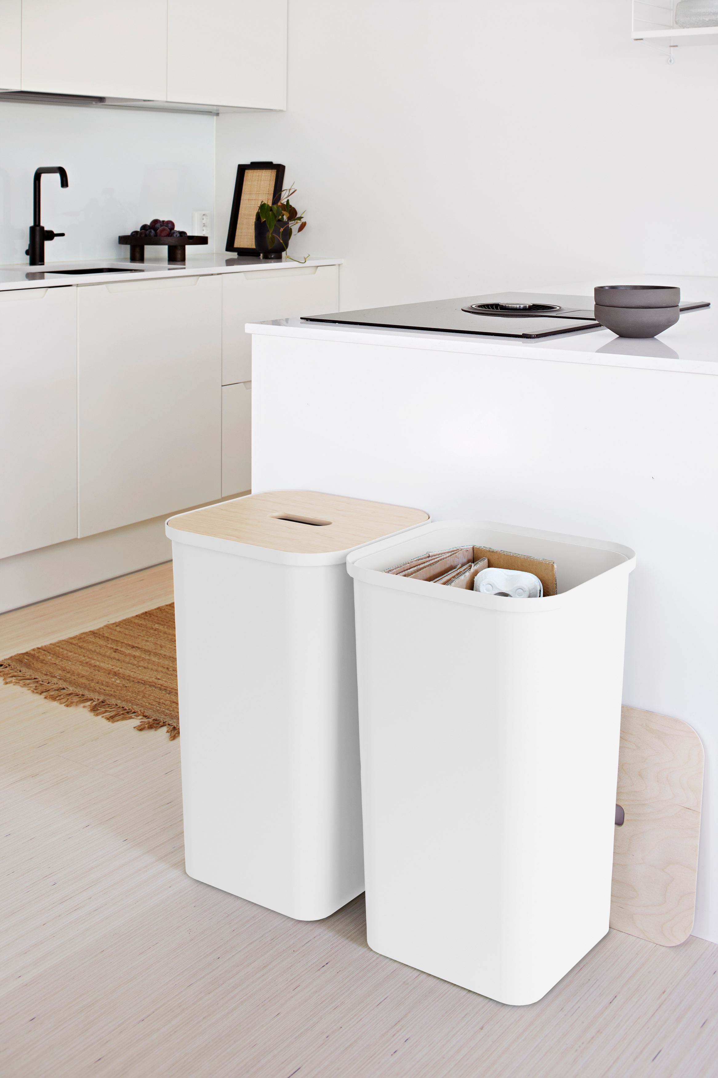 SmartStore Collect puukannella, 53 L, valkoinen