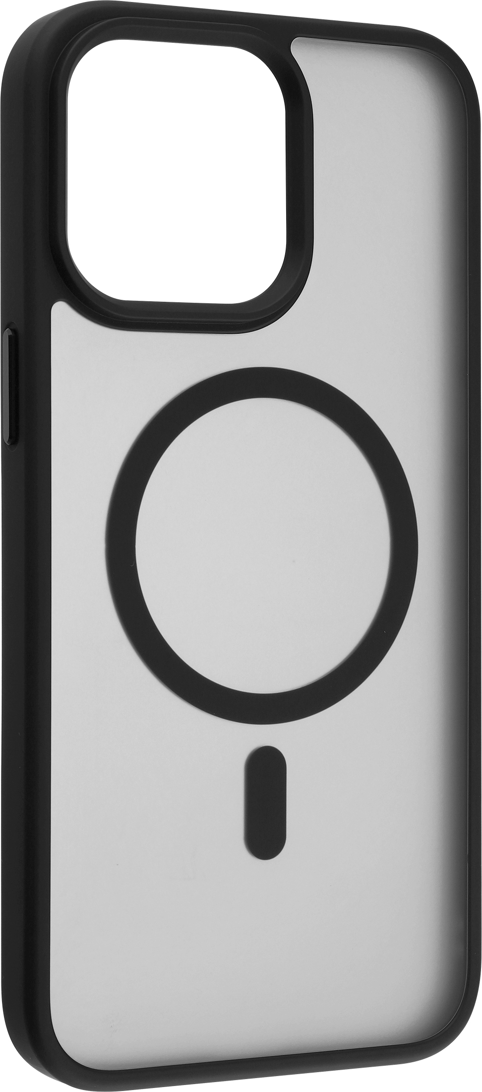 FoneKit MagSafe-yhteensopiva Soft Touch -suojakuori, iPhone 15, musta/harmaa