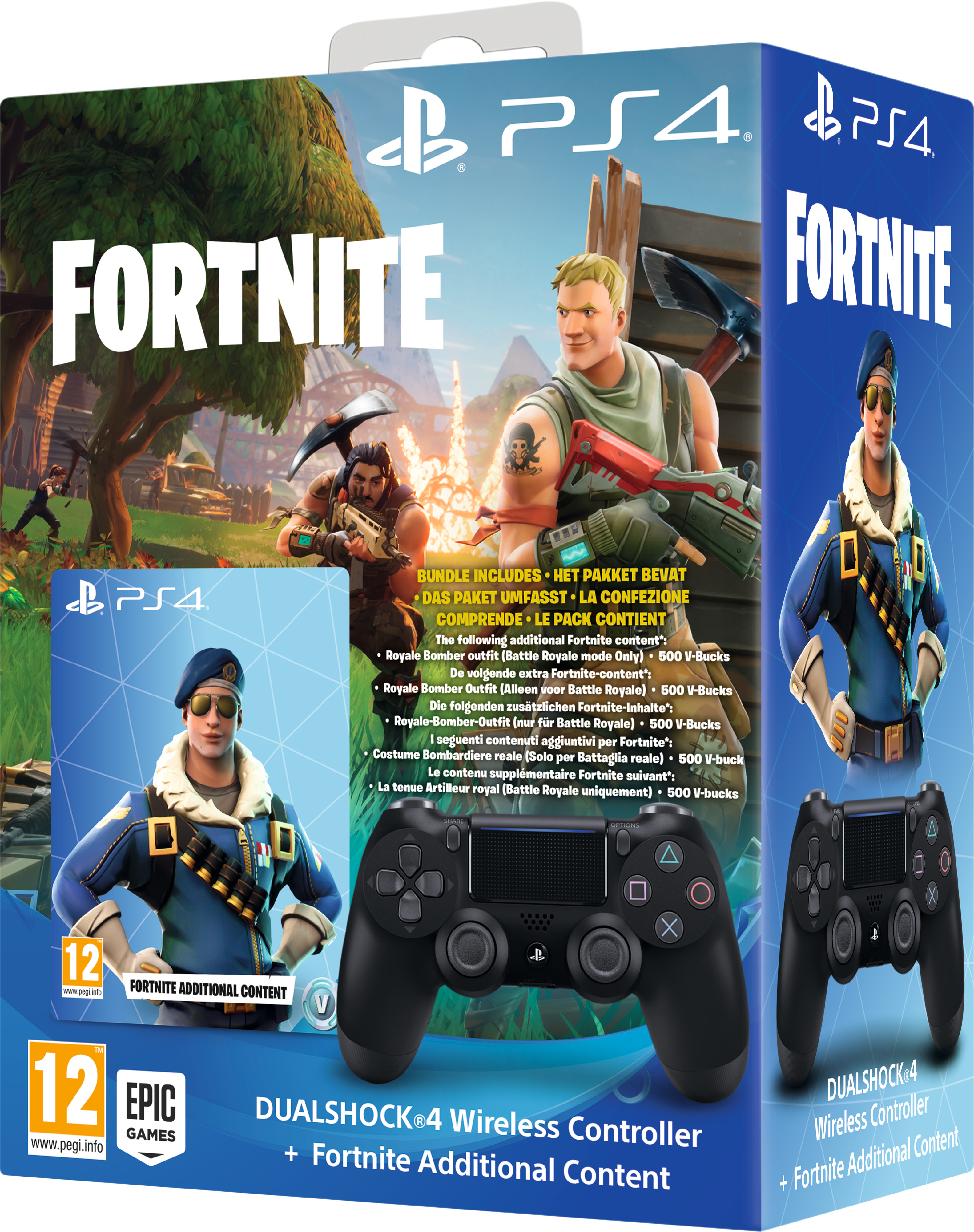 Sony DualShock 4 v2 -peliohjain, musta + Fortnite Voucher ... - 3164 x 4000 jpeg 3124kB