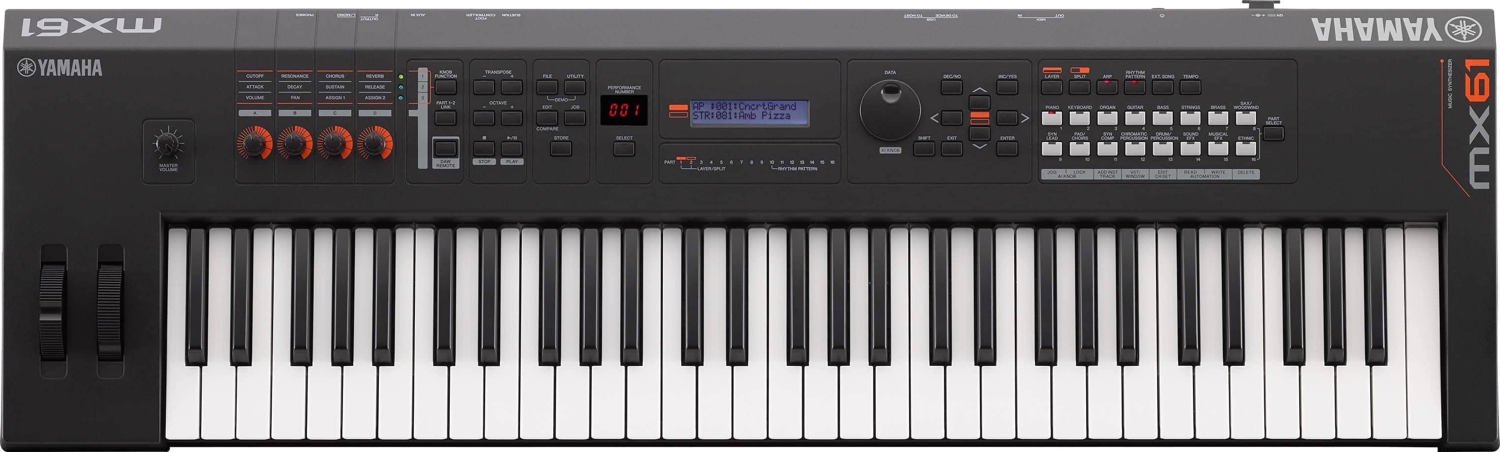Yamaha MX61 II -syntetisaattori, musta 708,00