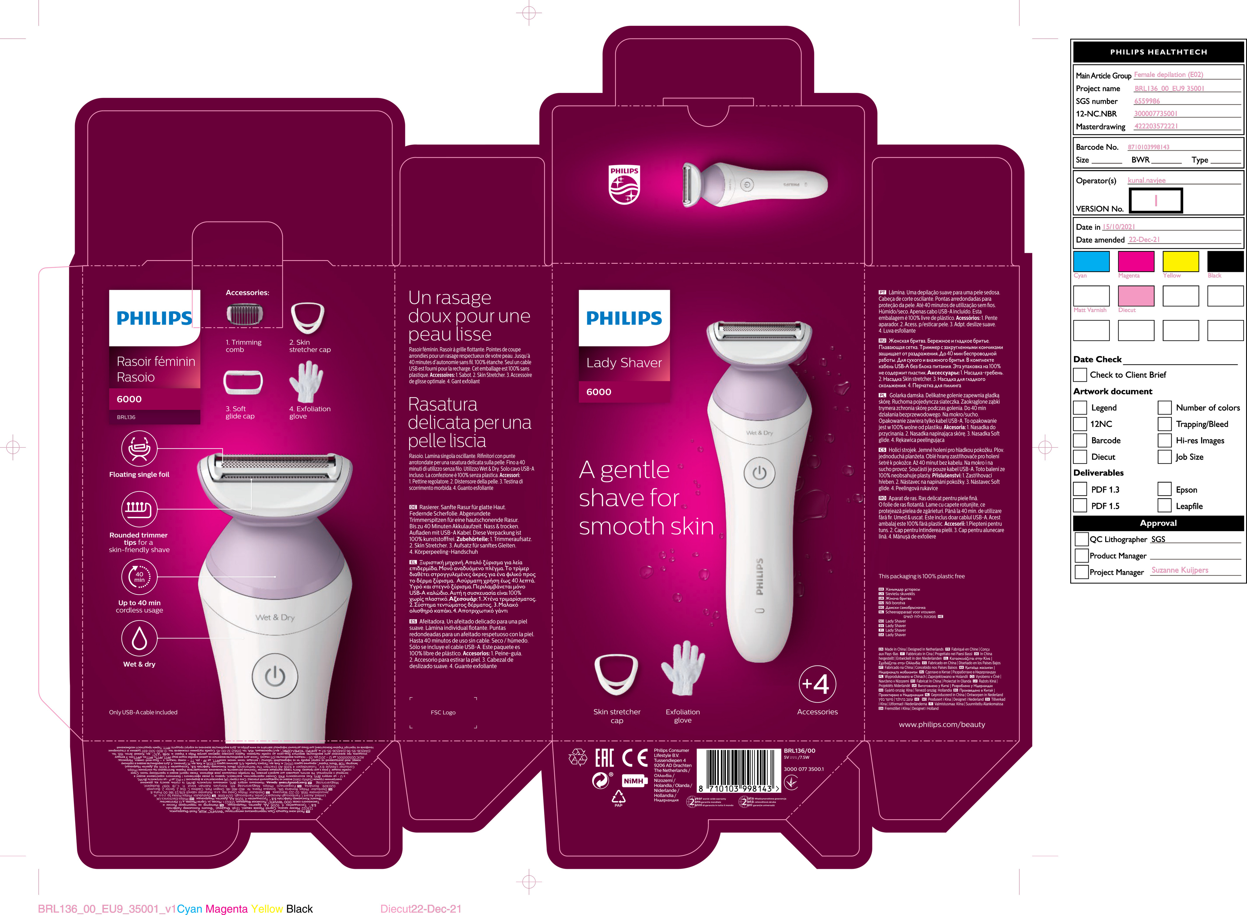 Philips SatinShave Advanced BRL136/00 -ladyshaver