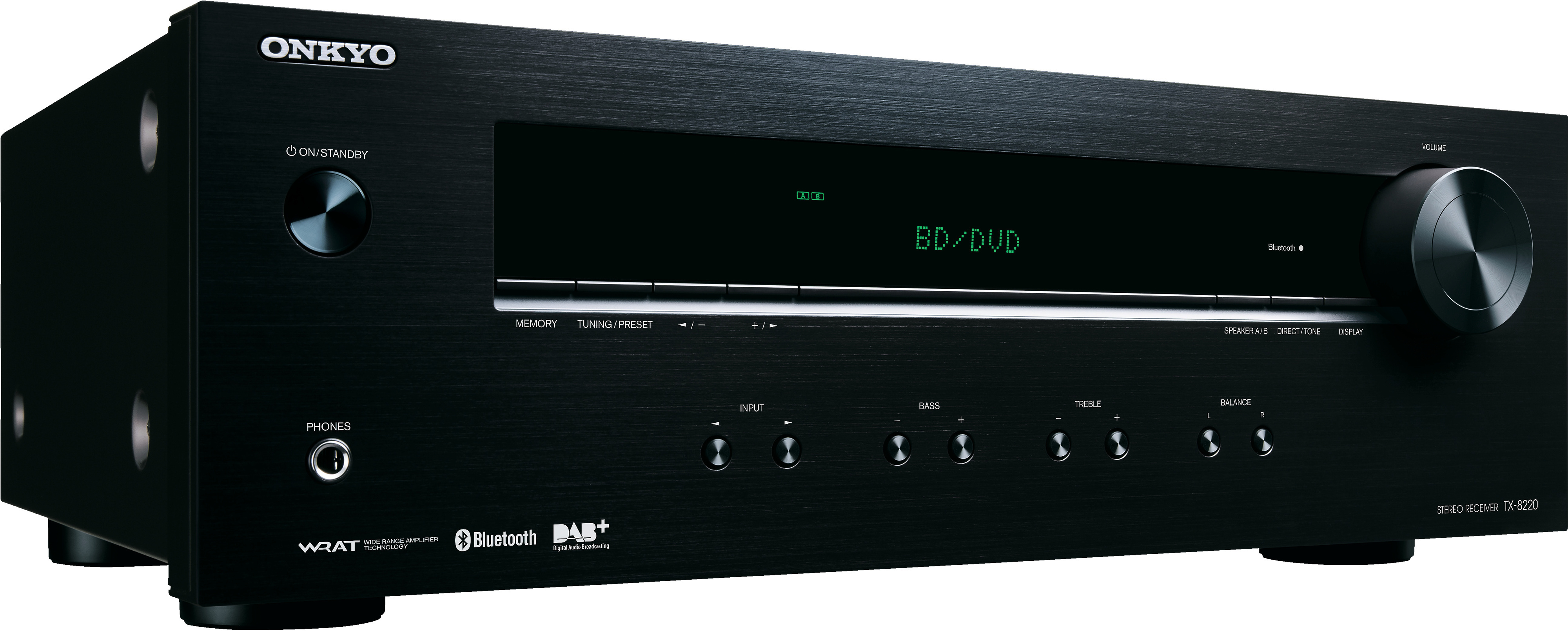 Onkyo TX-8220 -stereovahvistin, musta