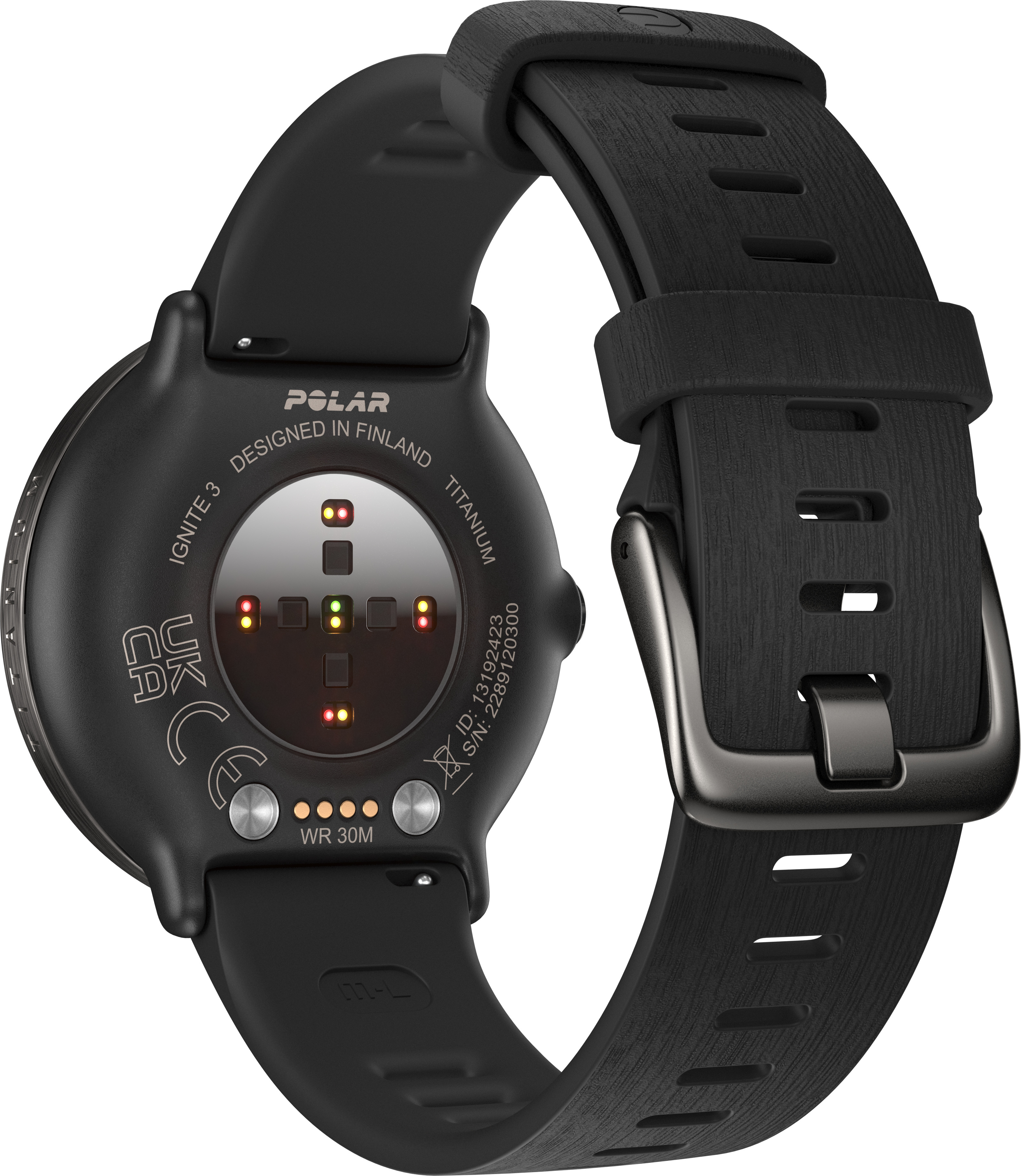 Polar Ignite 3 Titanium -urheilukello, musta