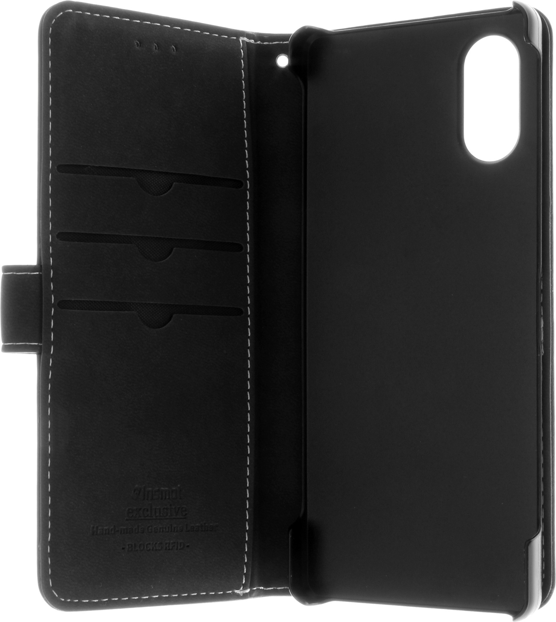 Insmat Exclusive Flip Case -lompakkokotelo, Sony Xperia 5 V, musta