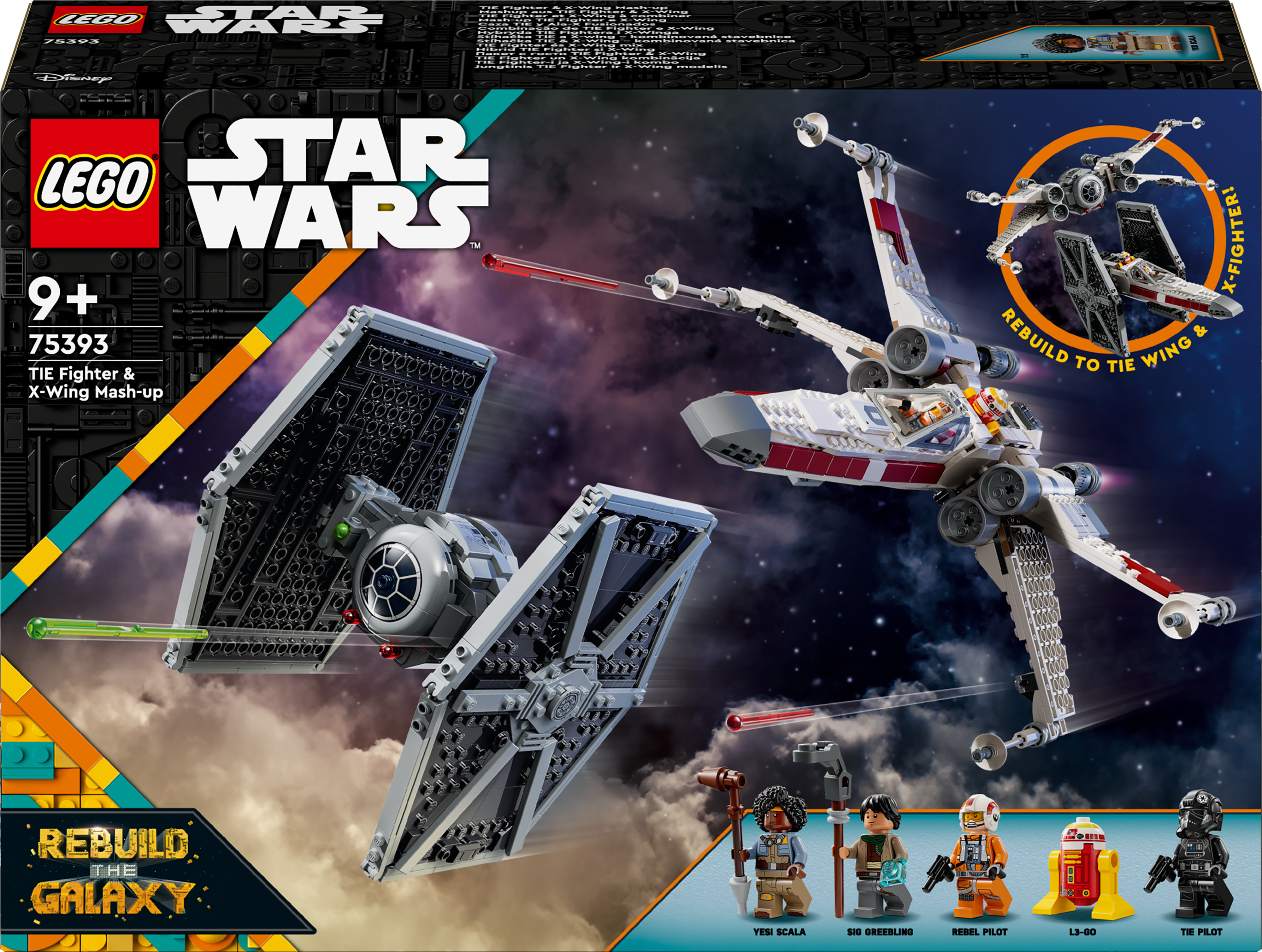 LEGO Star Wars 75393 - TIE-hävittäjä ja X-Wing – yhdistelmämalli – Verkkokauppa.com