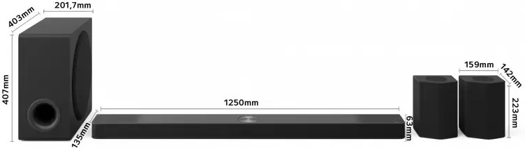LG S95TR 9.1.5 Soundbar Dolby Atmos -äänijärjestelmä