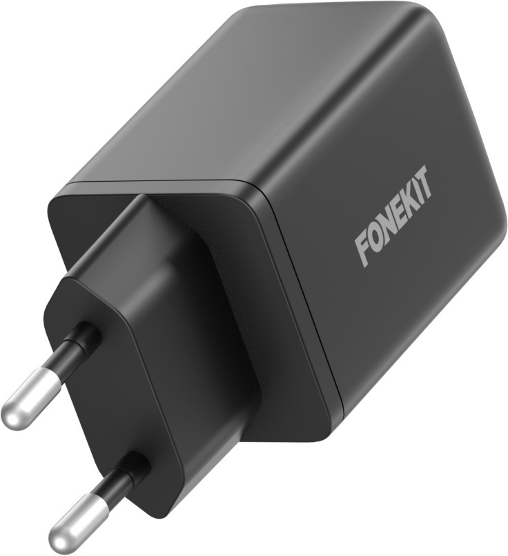 FoneKit GaN PD 48W -verkkovirtalaturi, USB-C + USB-C, valkoinen