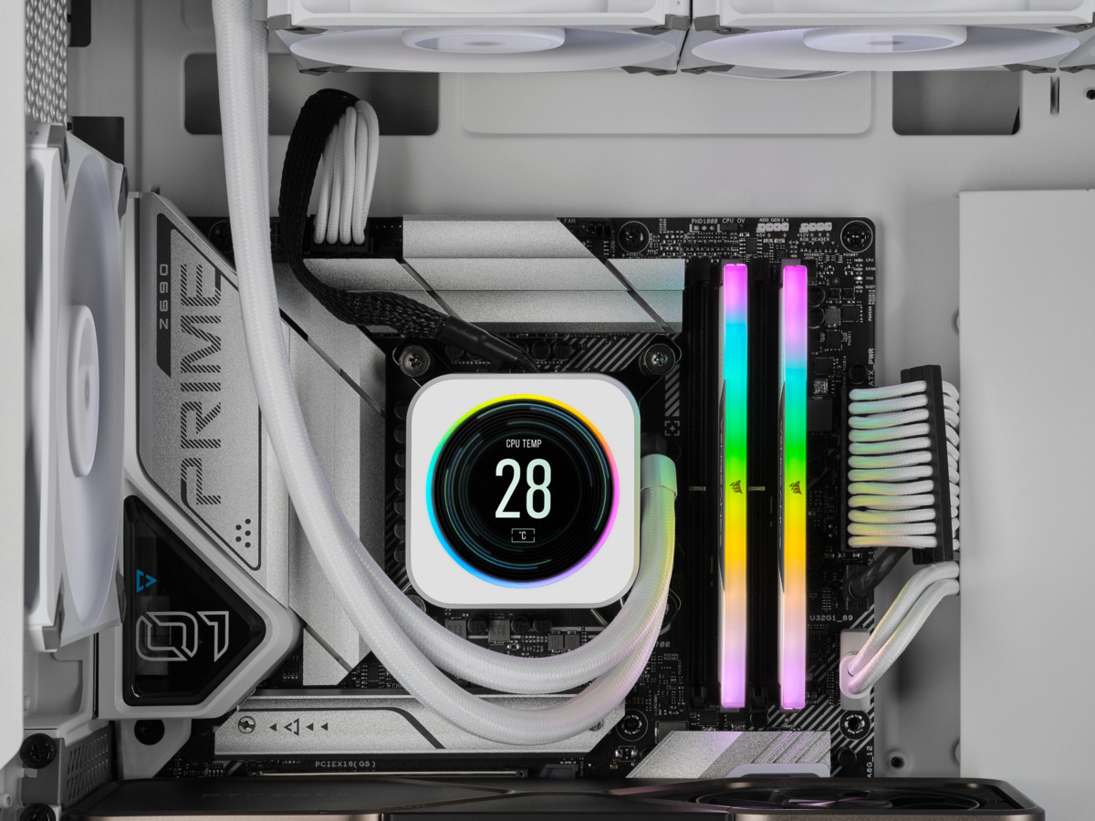 Corsair Vengeance RGB DDR5 6000 MHz CL36 32 Gt -muistimodulipaketti, valkoinen