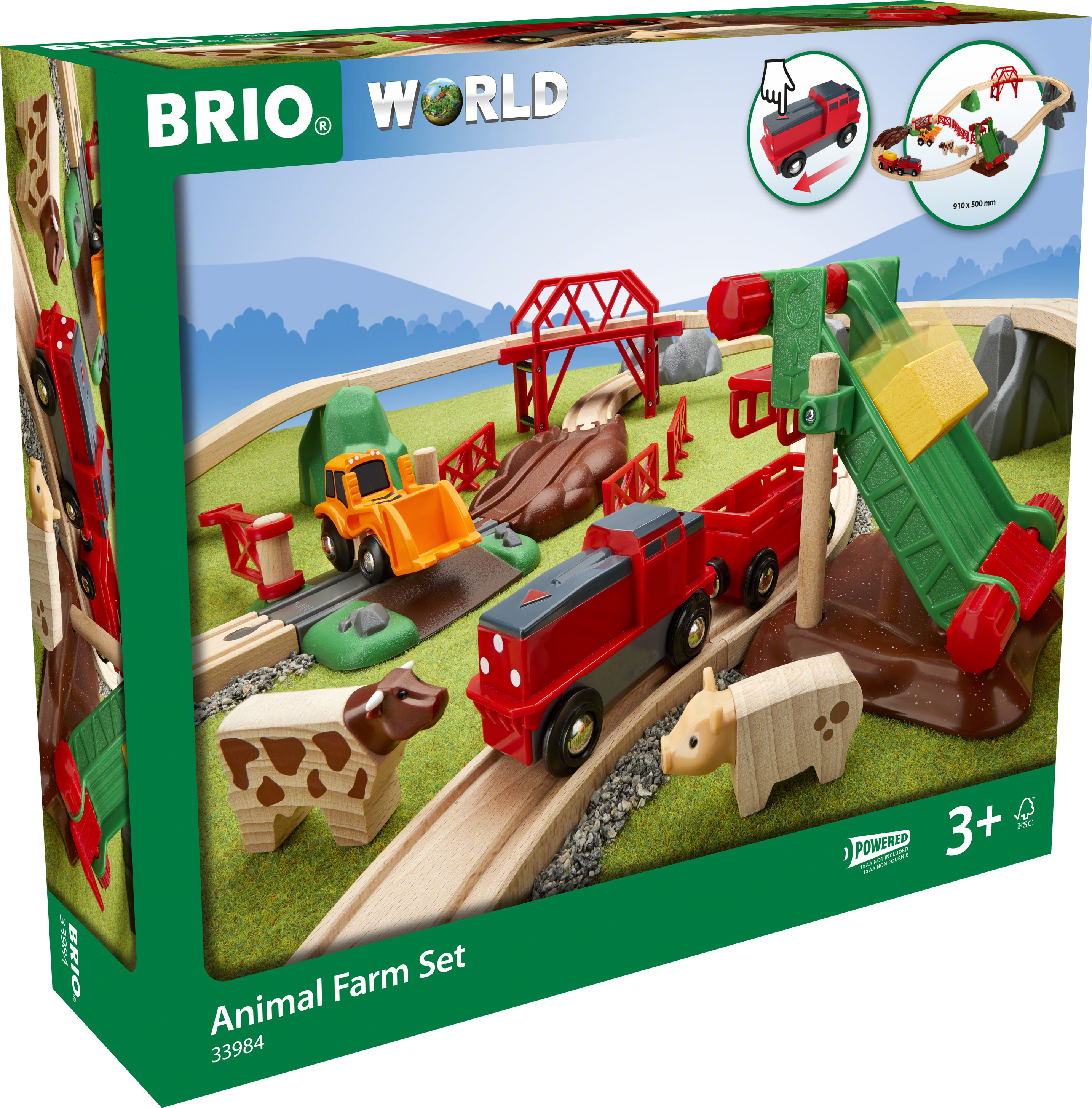 BRIO World 33982 - Tavarajuna ja 3 vaunua