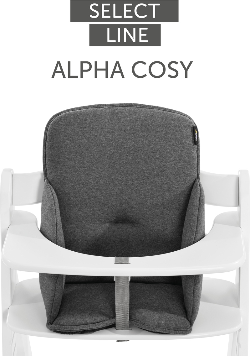 Hauck Alpha Cosy Select -syöttötuolipehmuste, Charcoal