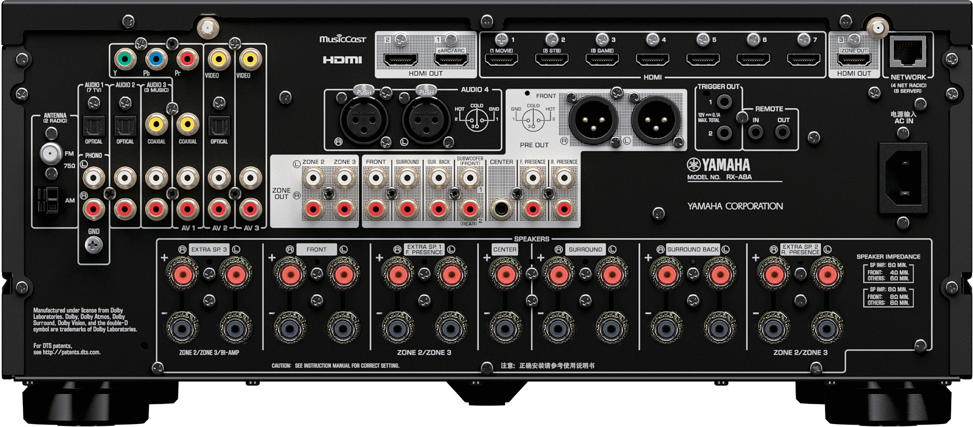 Yamaha RX-A8A AVENTAGE -11.2 AV-viritinvahvistin, musta