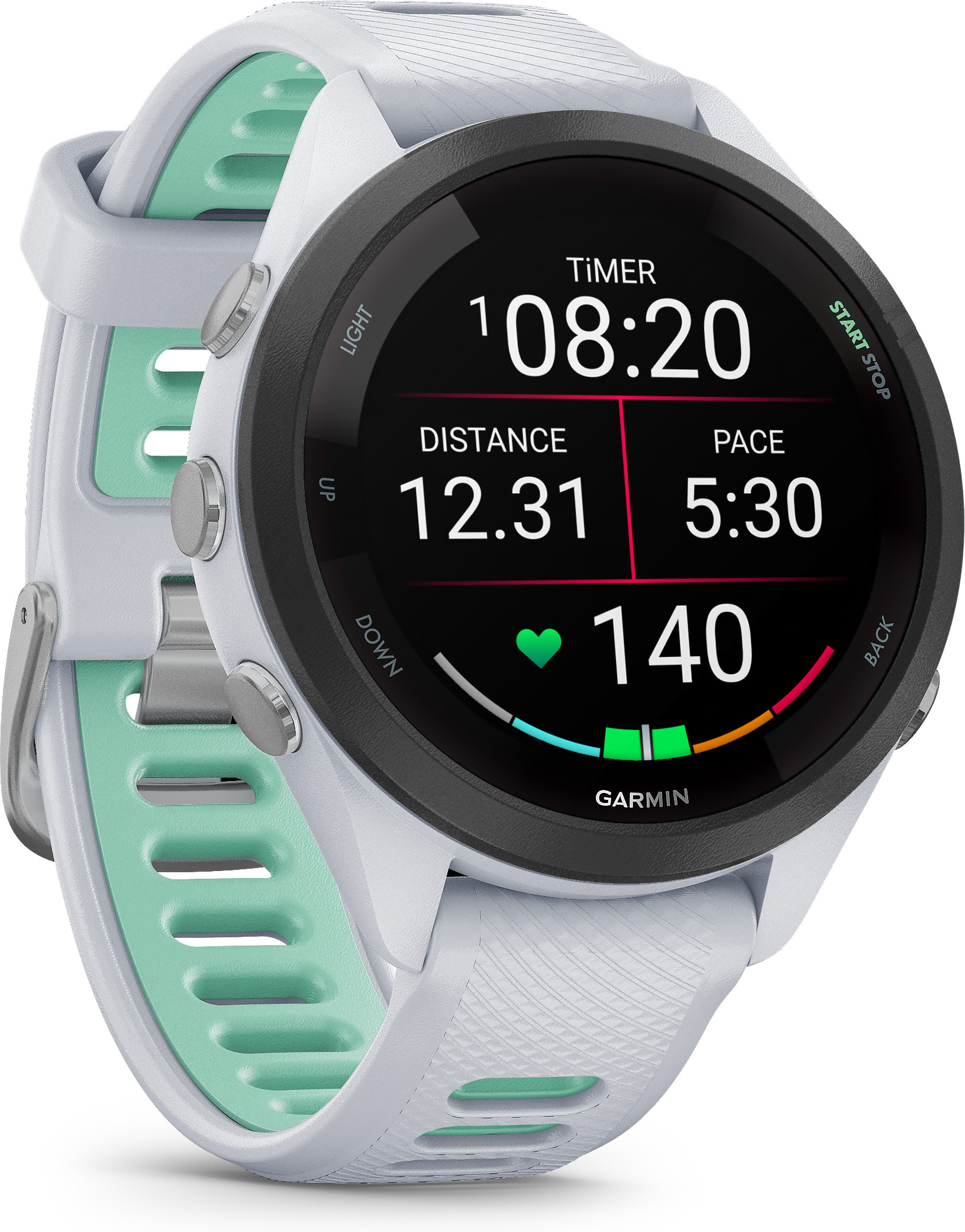 Garmin Forerunner 265S -urheilukello, valkoinen / vihreä