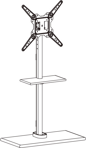 Mozi Monolith -lattiajalusta 23"-55" näytöille, valkoinen
