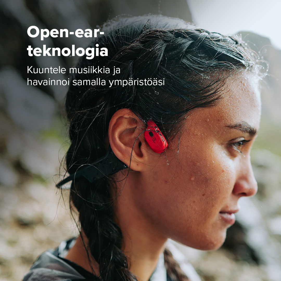 Suunto Wing -open ear-urheilukuulokkeet, punainen