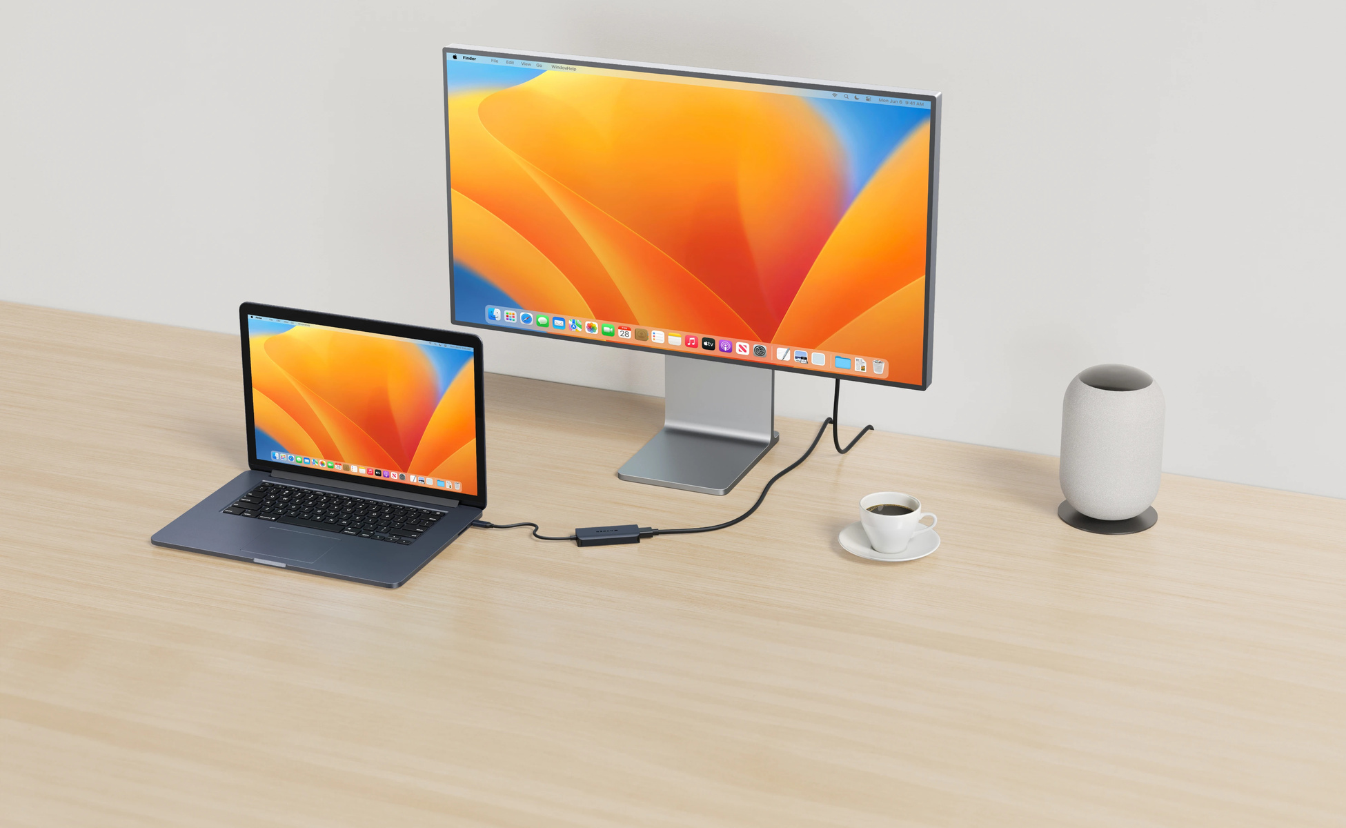 HyperDrive Next USB-C-Hubi, 4 porttia, keskiyön sininen