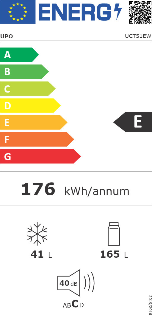 Upo UCT51EW jenkkikaappi, valkoinen
