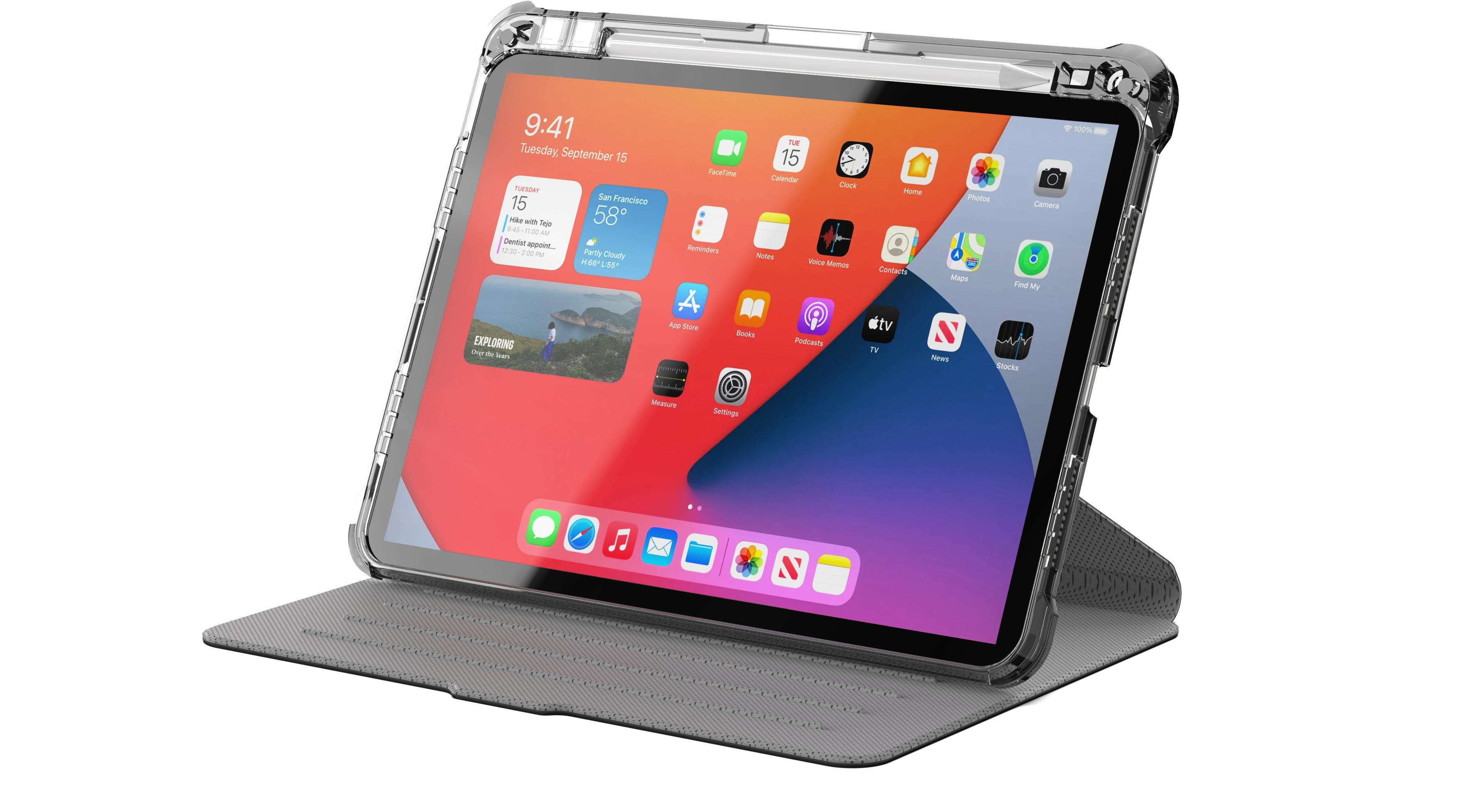 Targus Pro-Tek Clear -suojakotelo, Apple iPad Pro 11" (M4), läpinäkyvä/musta