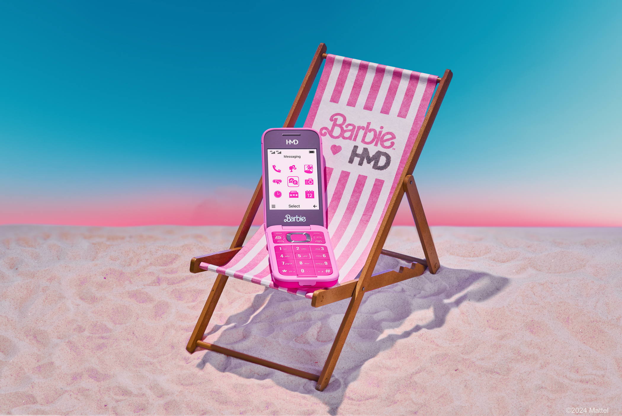 HMD Barbie Phone -peruspuhelin Dual-SIM, pinkki